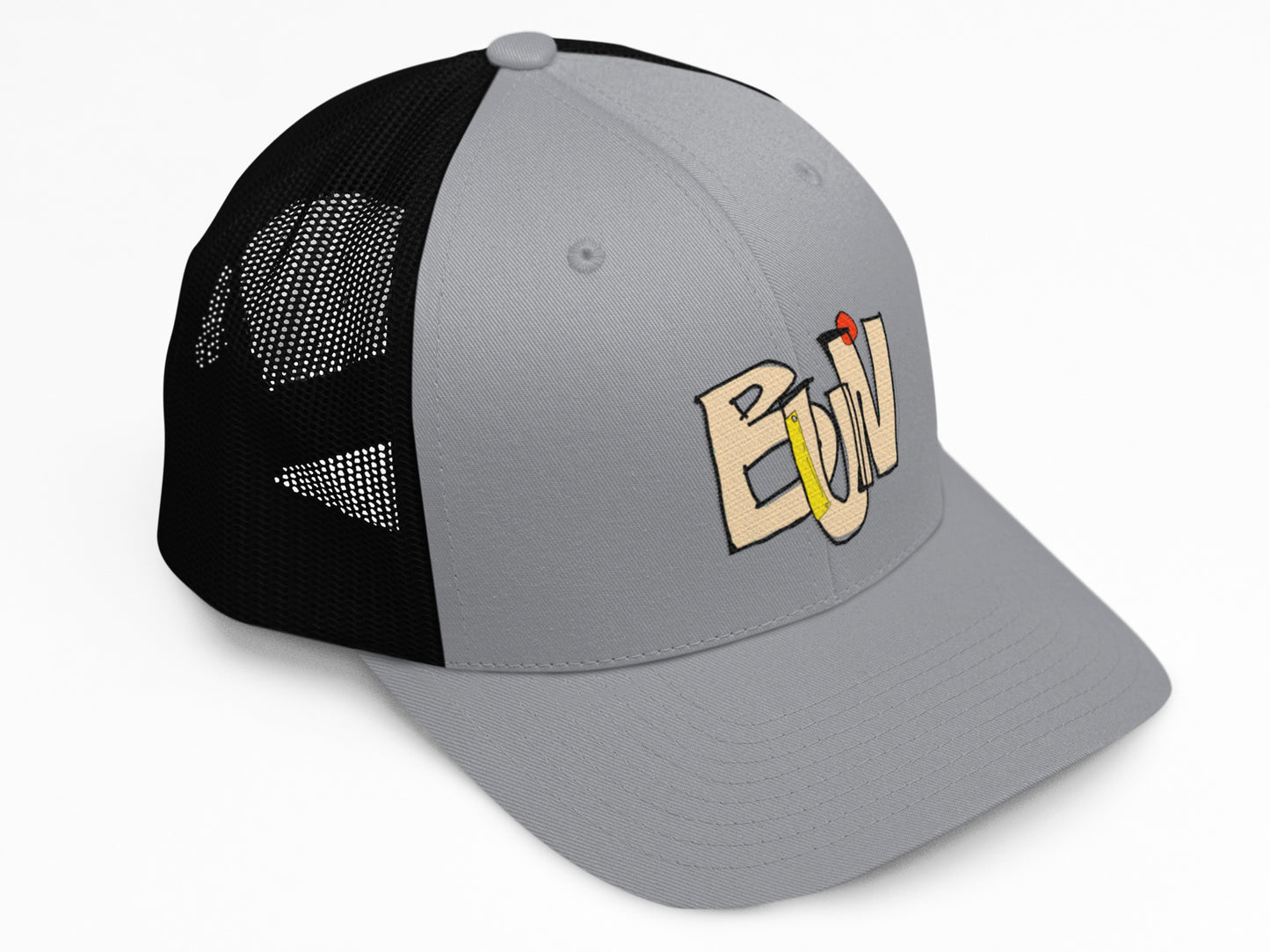 Bun Graffiti - Retro Trucker Hat with Street Art Vibes