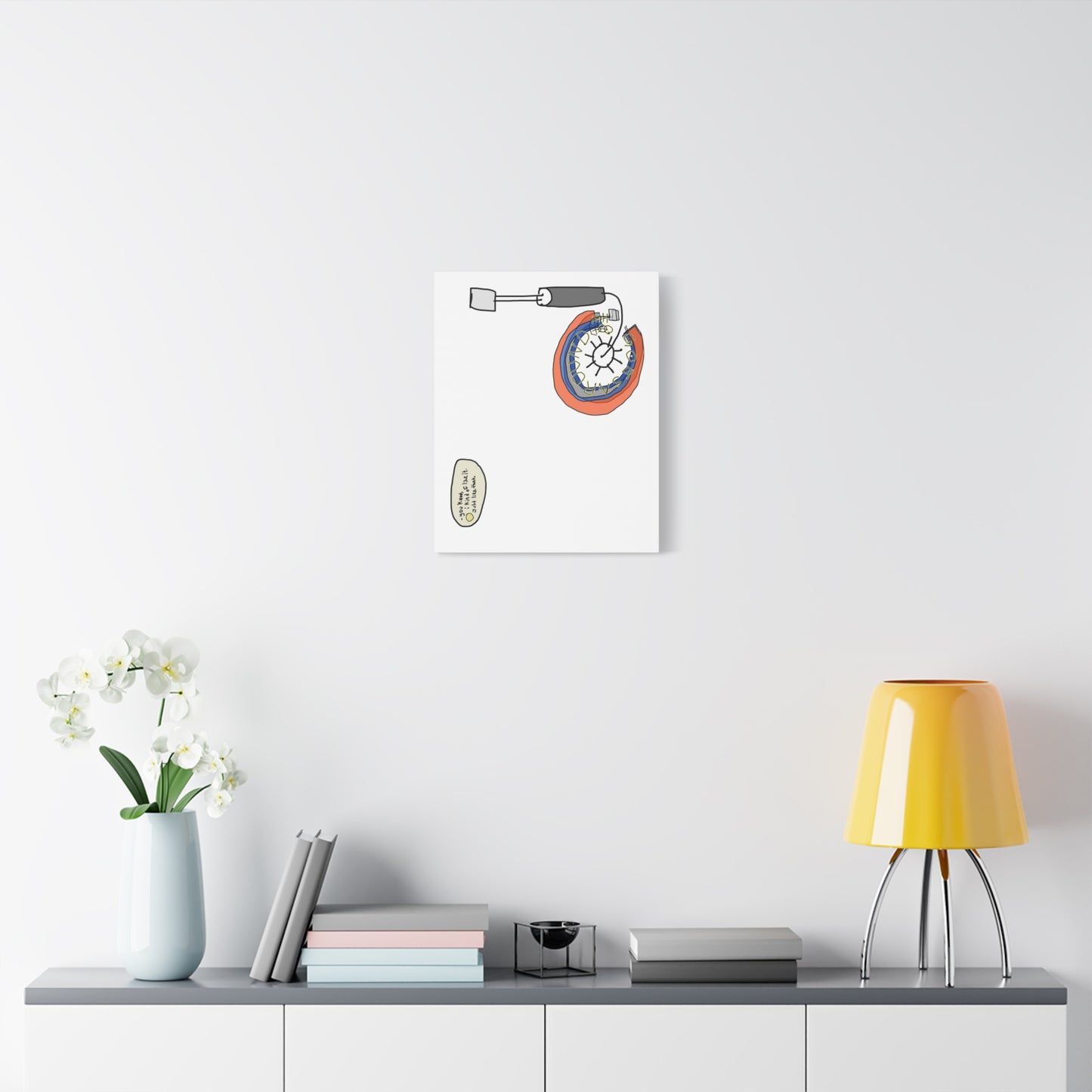 Goesaround - Contemporary Art Matte Canvas - Abstract Original Design.Front-view.white-wall.