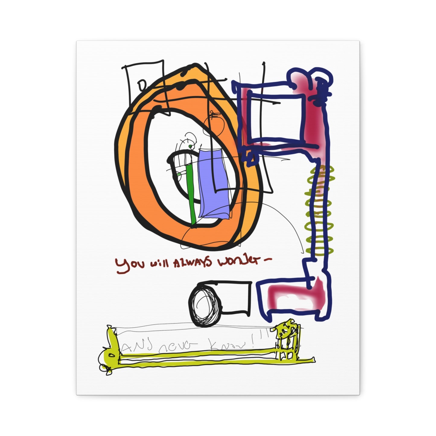 You-Will-Always-Wonder.Contemporary-Art-Matte-Canvas.Abstract-Digital-Drawing.front-view.