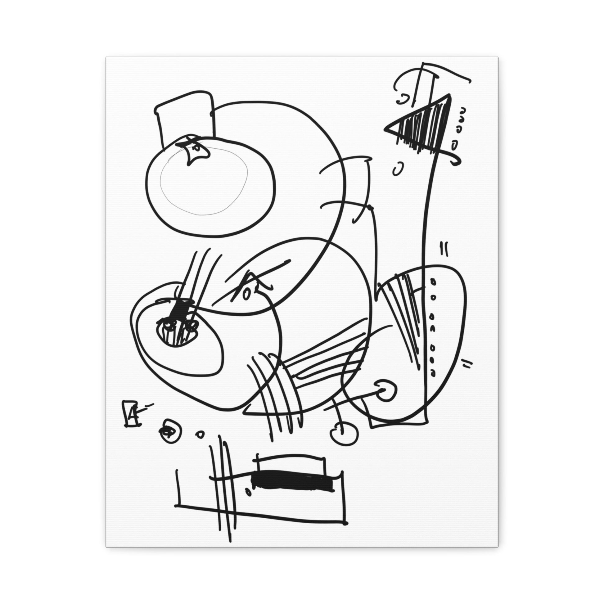 Abstract black line art on a white background.