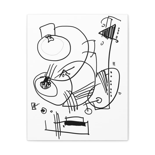 Abstract black line art on a white background.