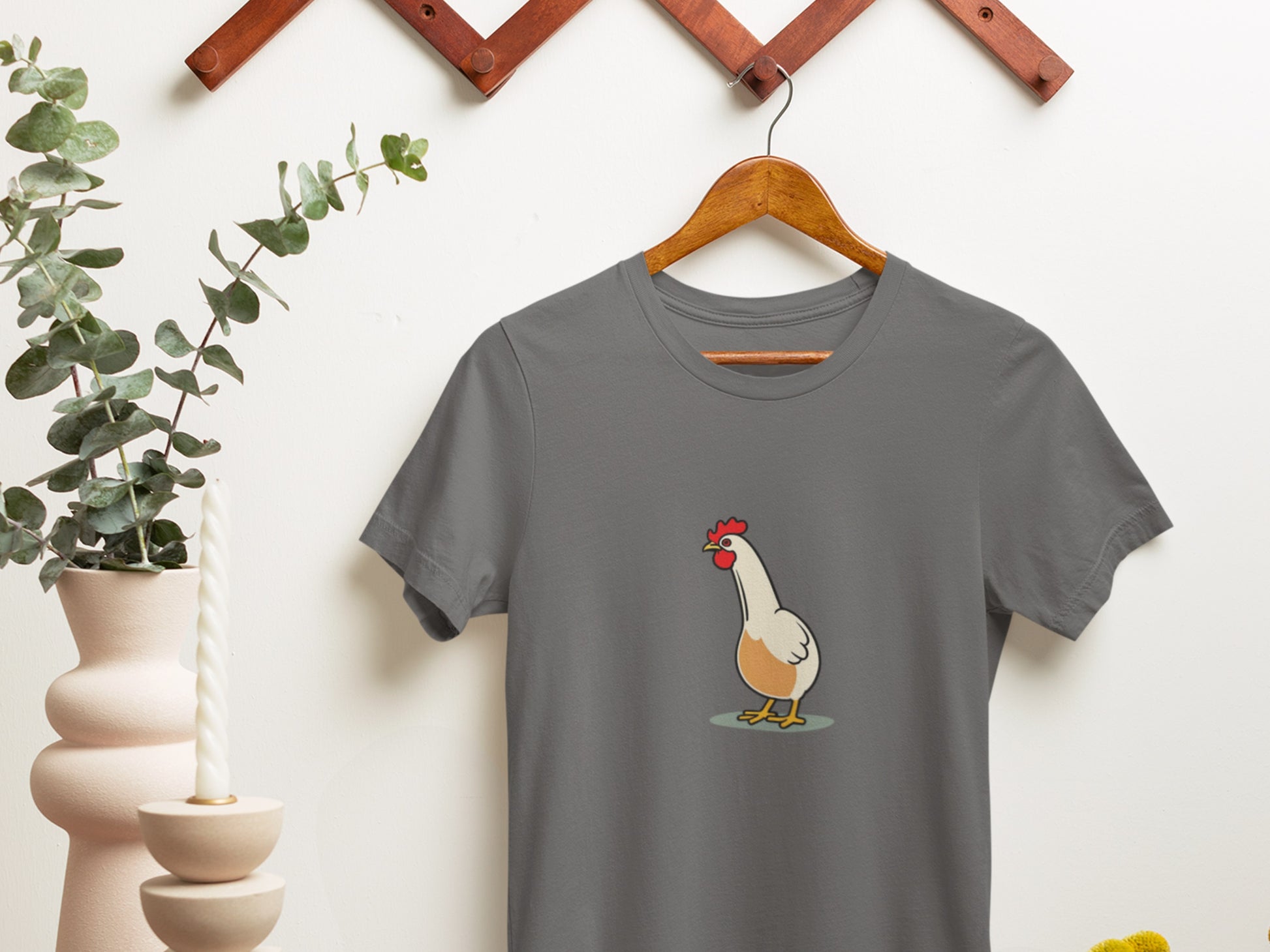 2 Color Rooster Asphalt T-Shirt.