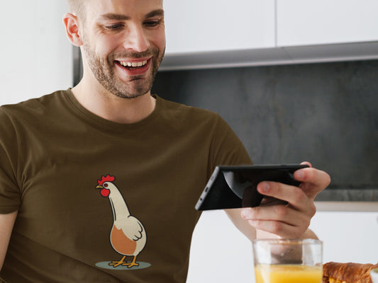 2 Color Rooster Brown T-Shirt.