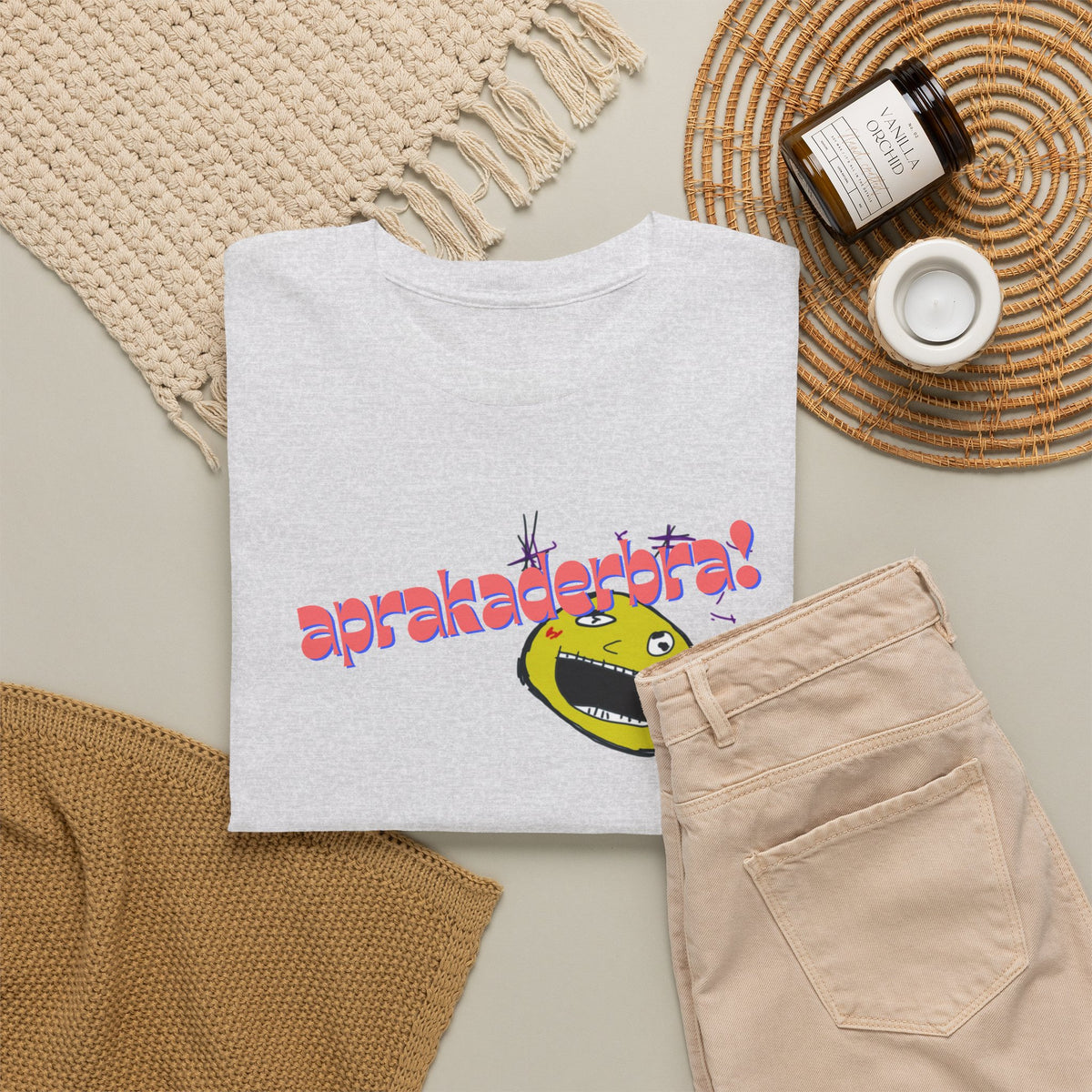 Copy of Aprakaderbra!, Abstract silly Print Unisex Tee, Fun Exciting Clean Design, Unique Nonsensical T-Shirt, Skatewear, Streetwear