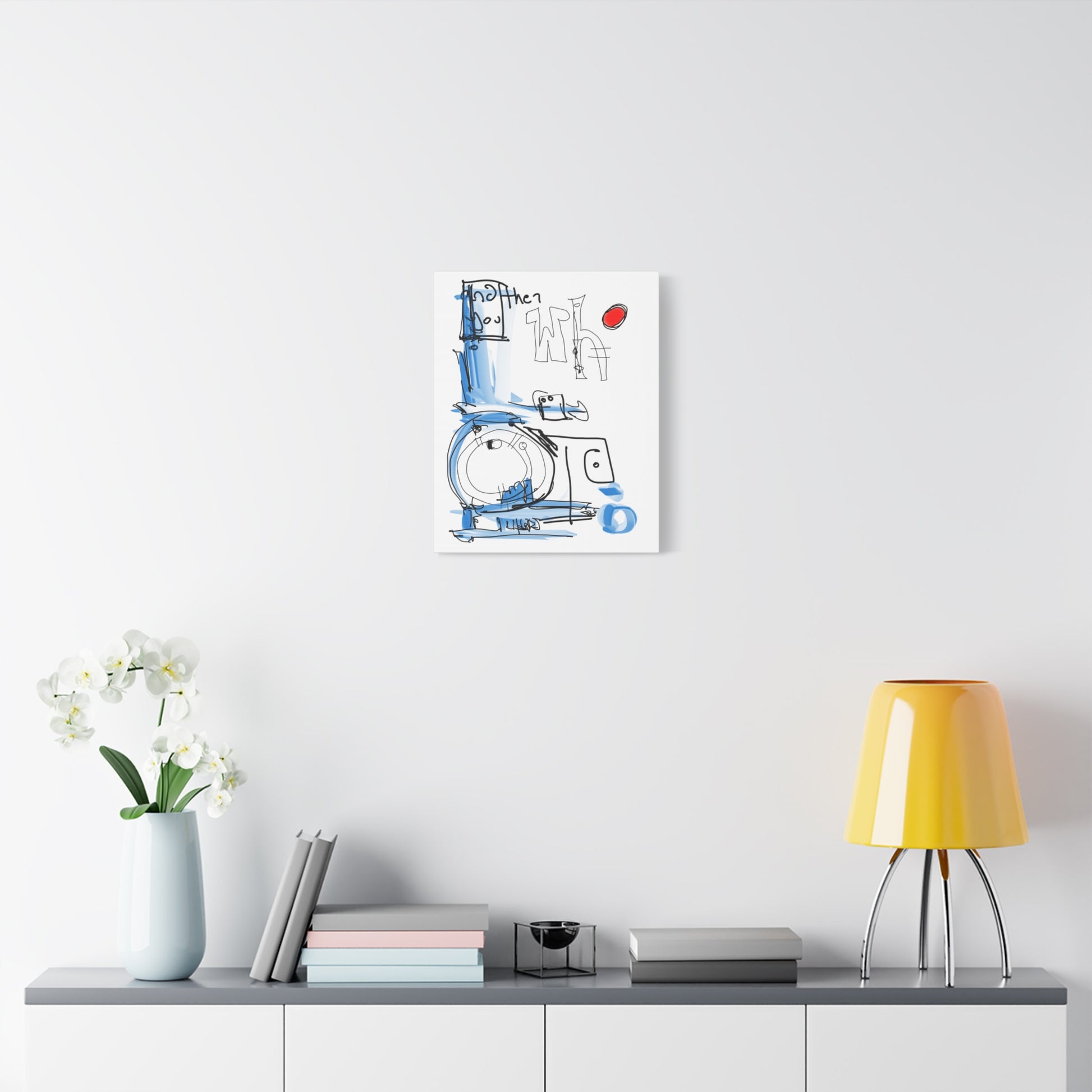 And-Then.Contemporary-Art-Matte-Canvas.Abstract-Blue,Black-and-Red-Design.on-white-background.
