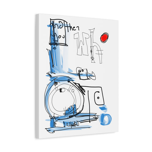 And-Then.Contemporary-Art-Matte-Canvas.Abstract-Blue,Black-and-Red-Design.