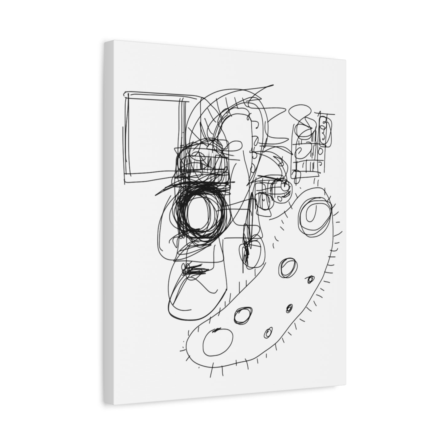 Abstract black line art on a white background