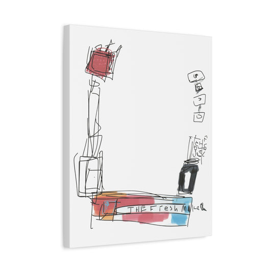 The-Fresh-Maker.Contemporary-Art-Matte-Canvas.Abstract-Colorful-Layers-And-Lines-About-Mentos-Your-Favorite!.side-view.