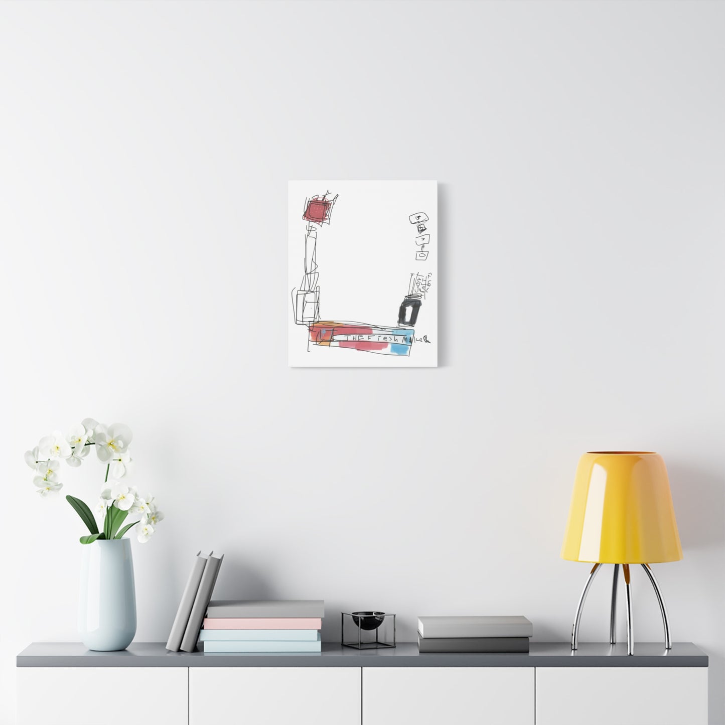 The-Fresh-Maker.Contemporary-Art-Matte-Canvas.Abstract-Colorful-Layers-And-Lines-About-Mentos-Your-Favorite!.white-wall.
