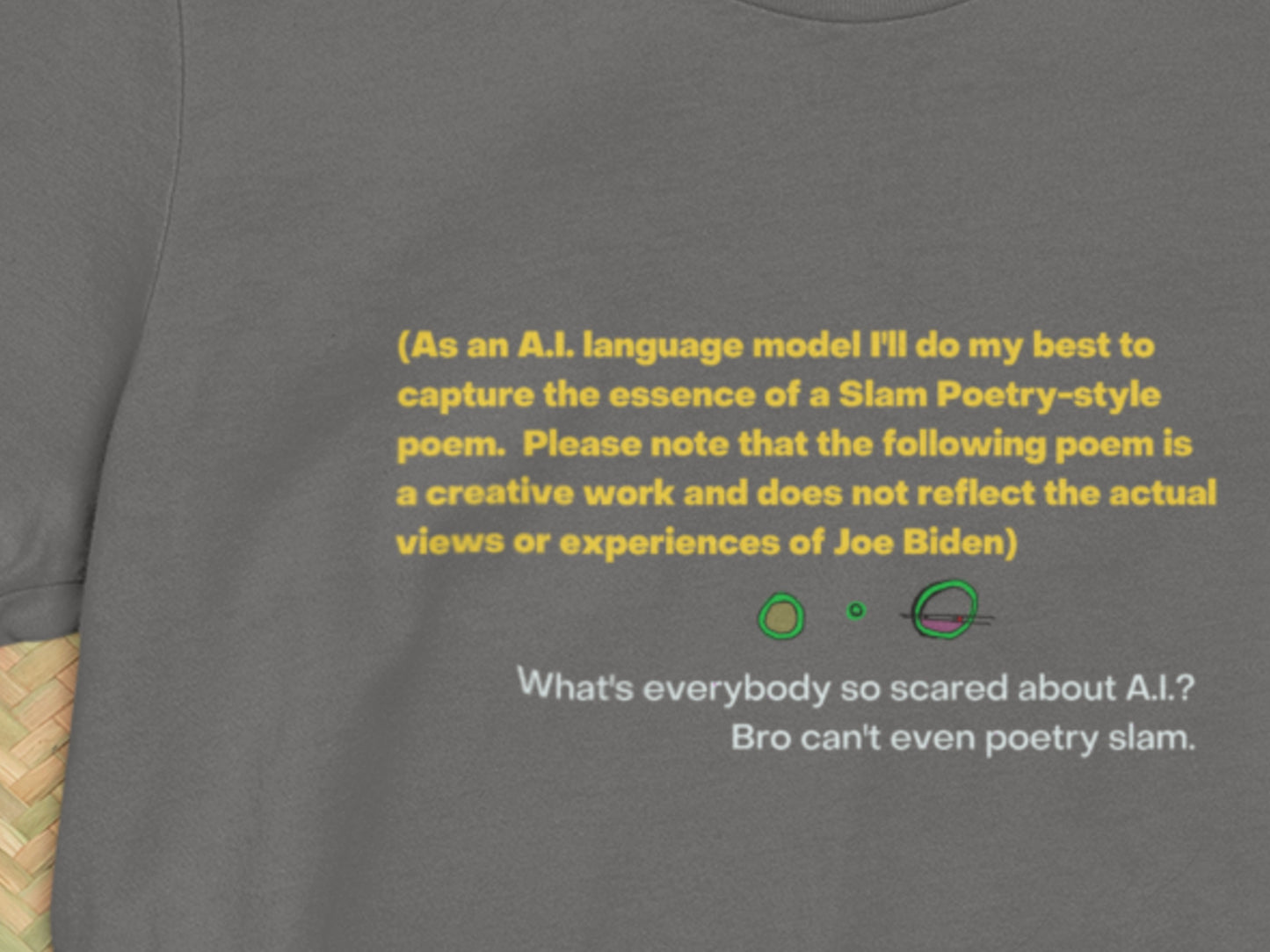 AI Slam Poetry Asphalt T-Shirt.