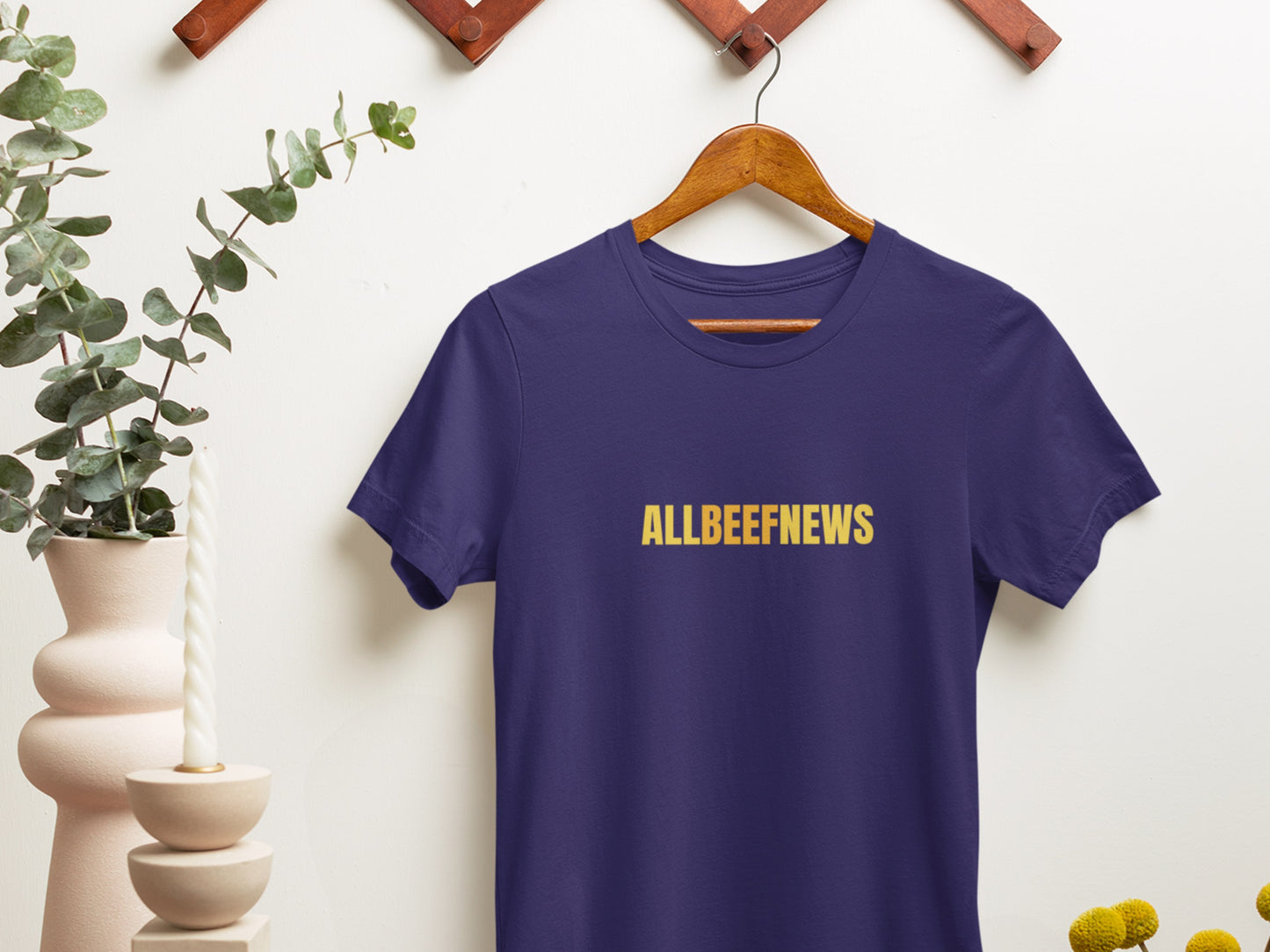 All Beef News Navy T-shirt.