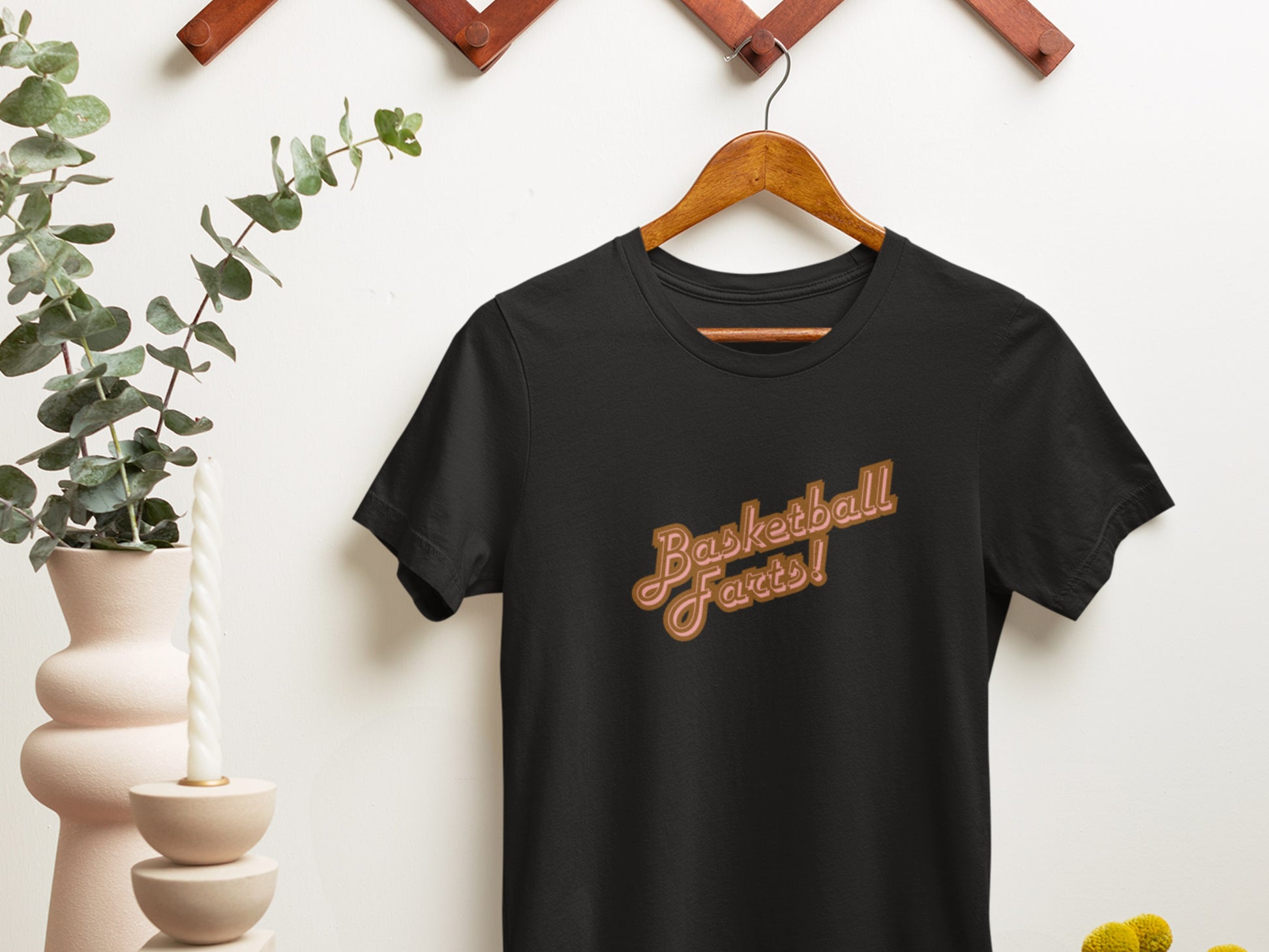 Basketball Farts! Black T-Shirt.