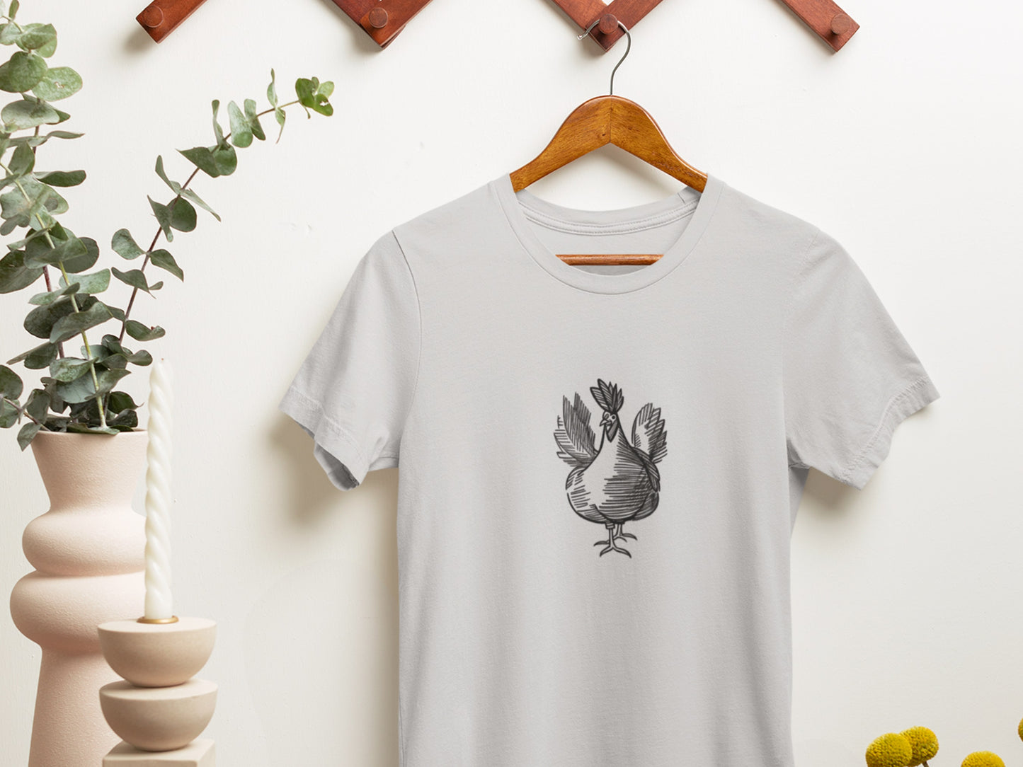 Charcoal Chicken Silver T-Shirt.