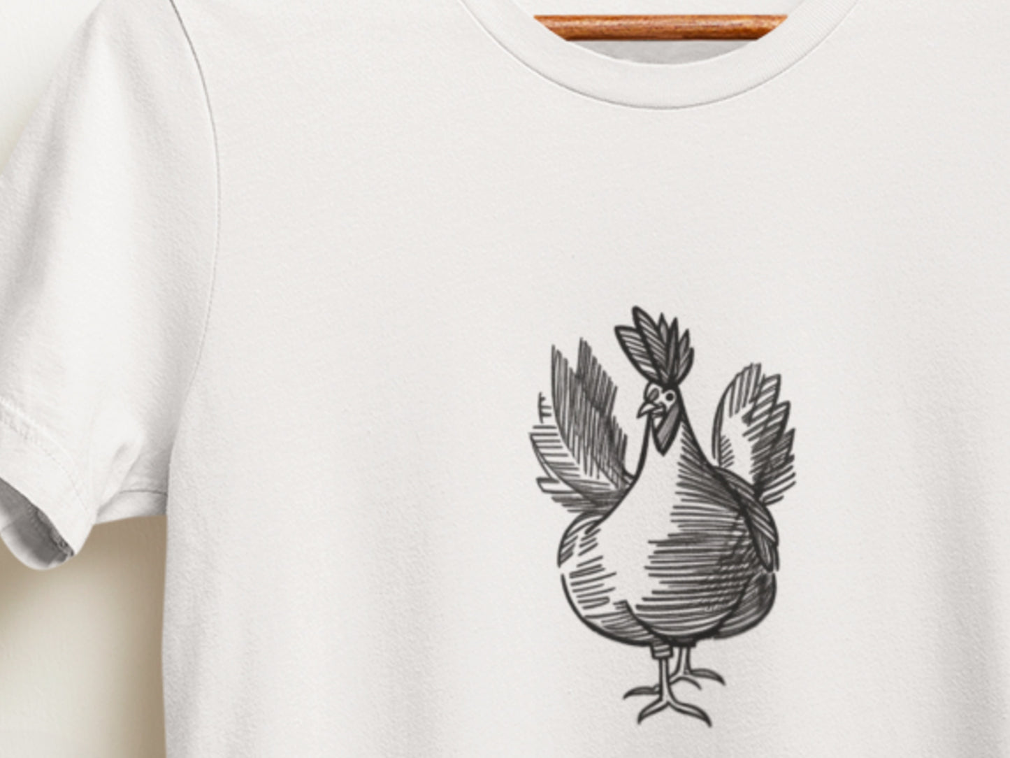 Charcoal Chicken White T-Shirt.