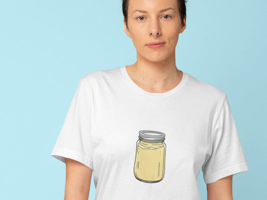 Cheese In Jar White T-Shirt.