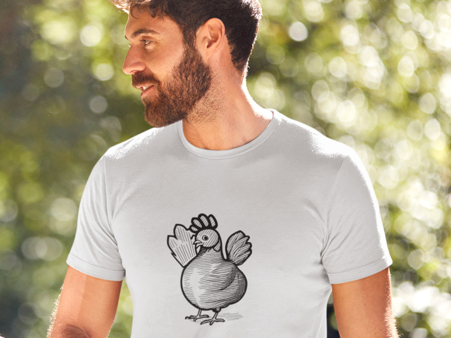 Chicken Look Silver T-Shirt.