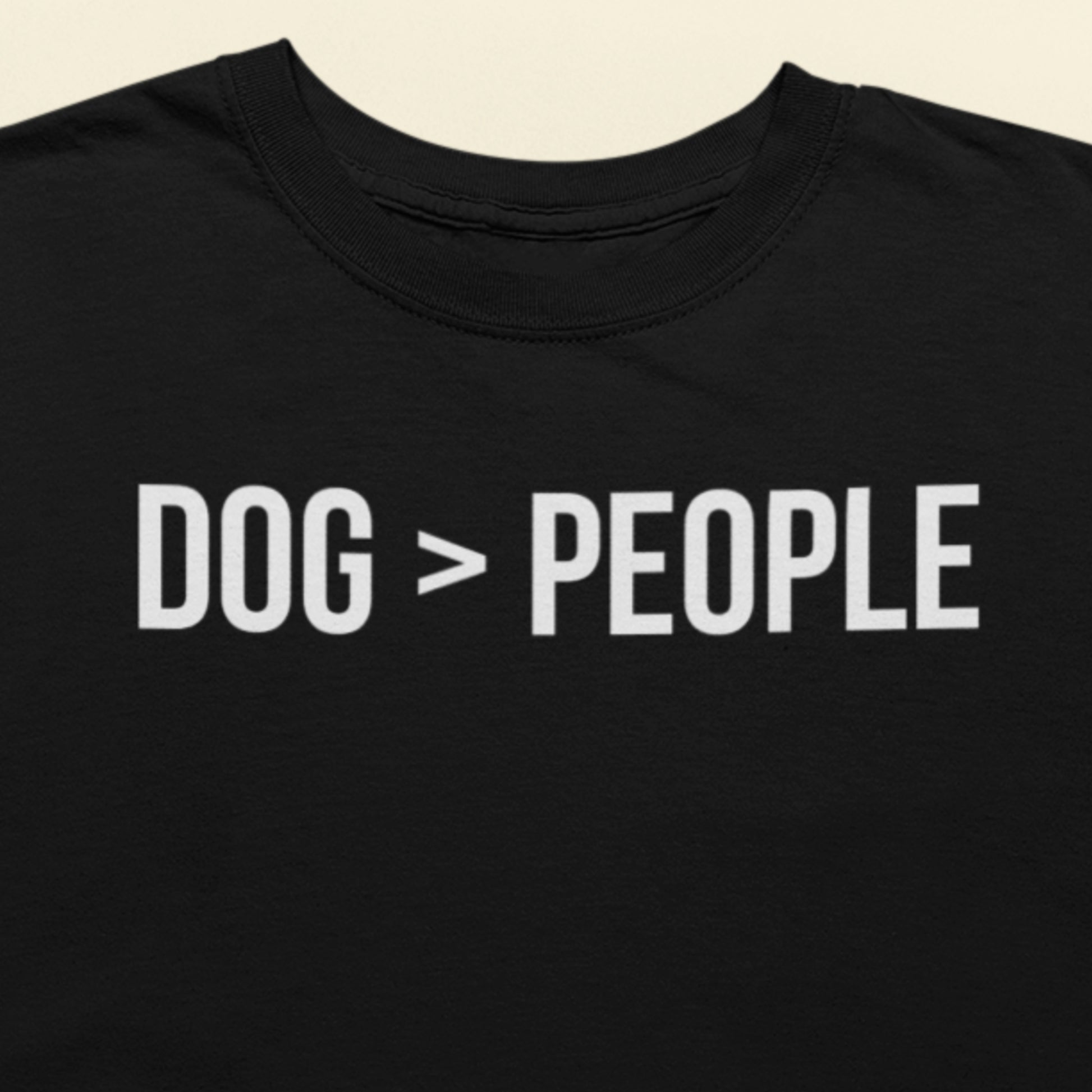 dog > people text t-shirt black dog lover design closeup