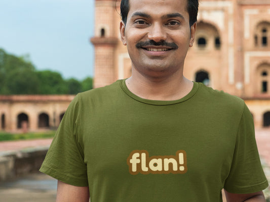 Flan! Olive T-Shirt.