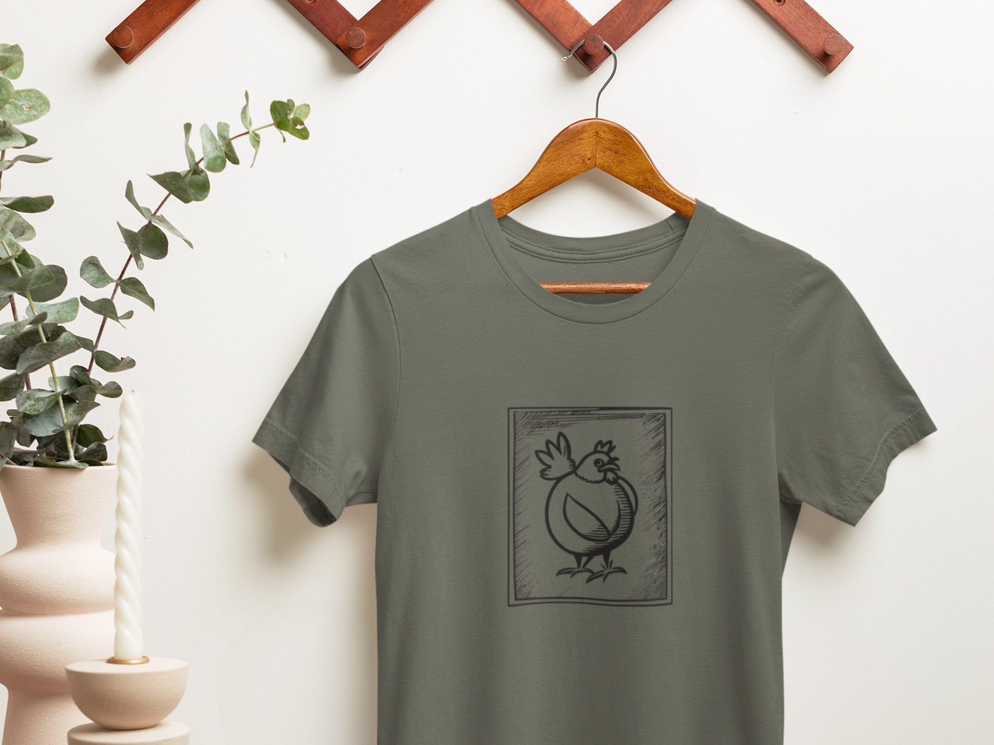 Framed Chicken Army T-Shirt.