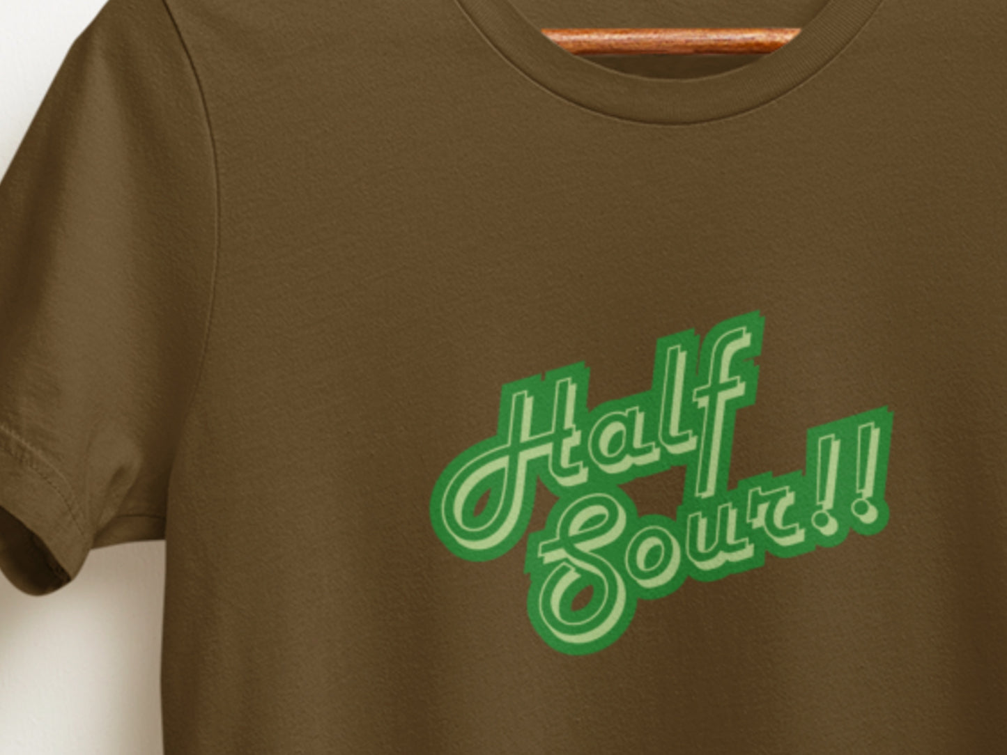 Half Sour!! Brown T-Shirt.