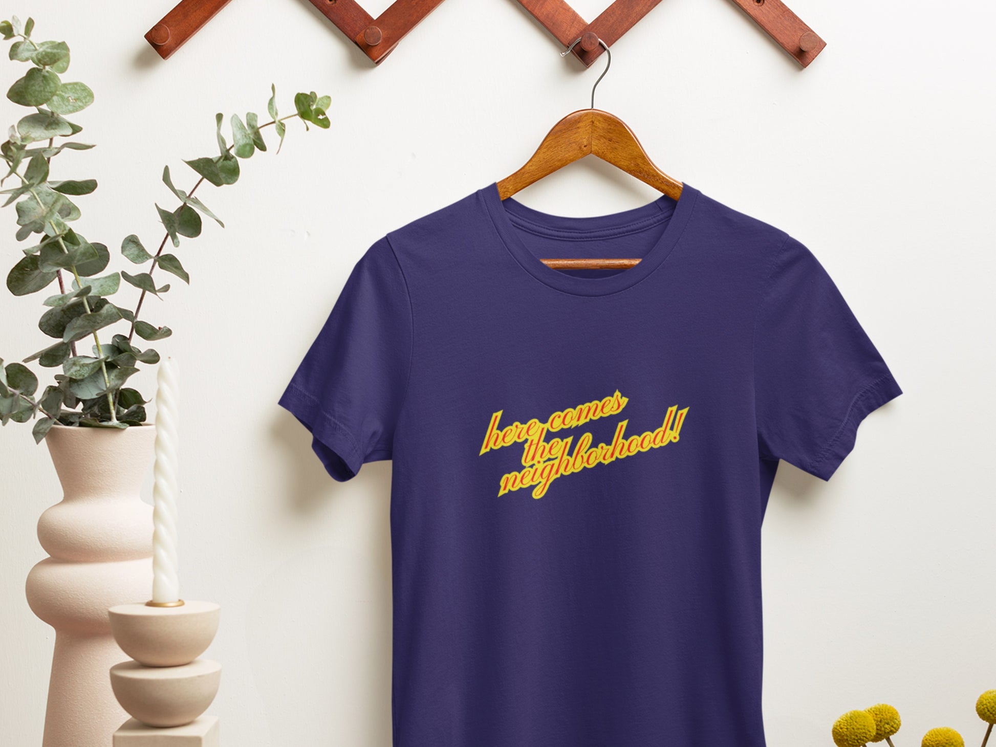 Here Comes The Neighborhood! Navy T-Shirt.