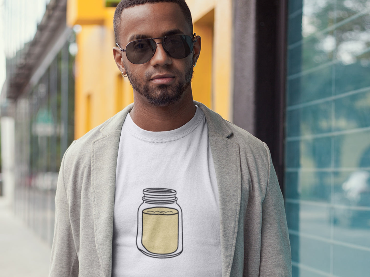 Jar Of Mustard Powder White T-Shirt.