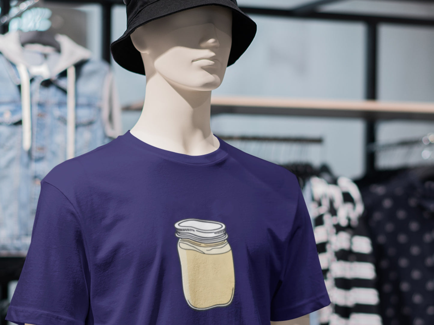 Jar Of Yellow Cream Navy T-Shirt.