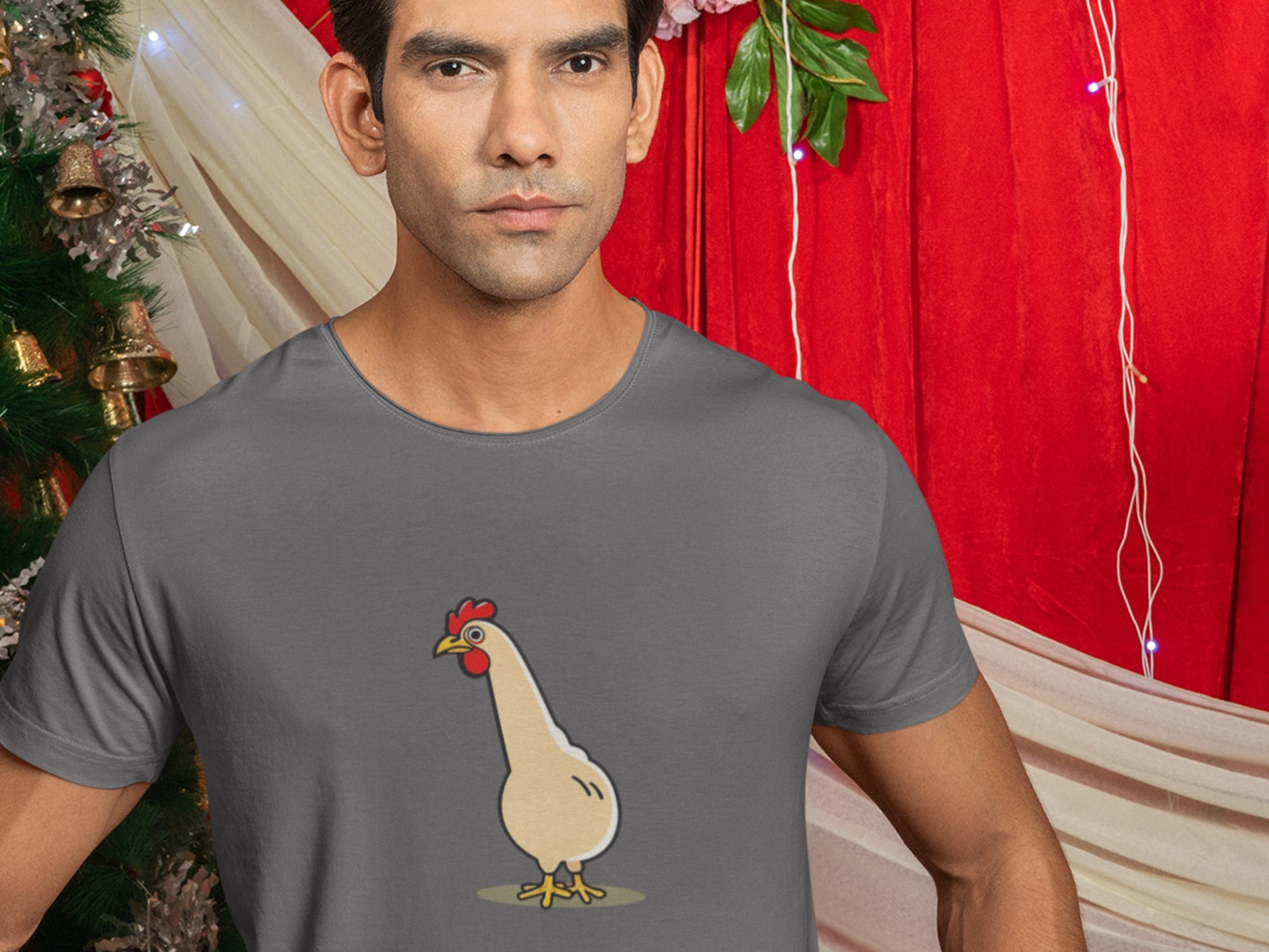 Long Neck Chicken Asphalt T-Shirt.