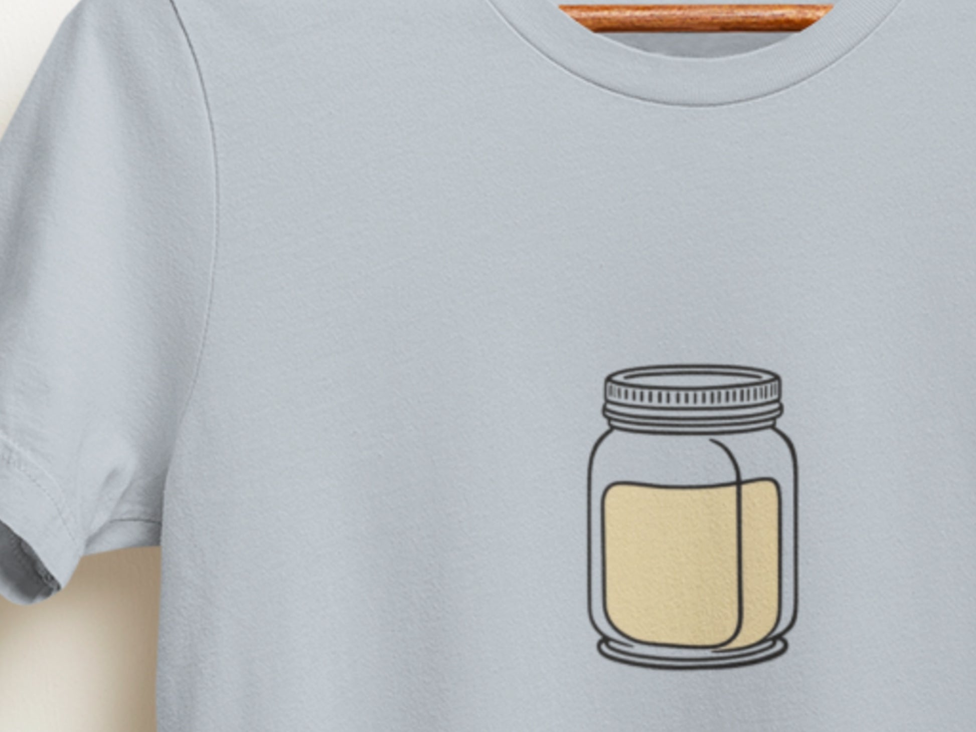 Mason Jar Mayo Light Blue T-Shirt.