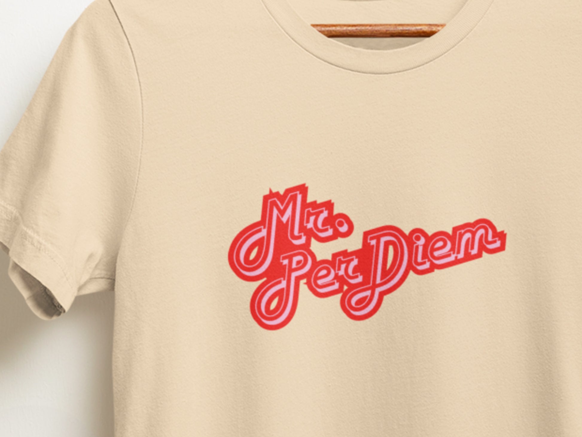 Mr. Per Diem Soft Cream T-Shirt.