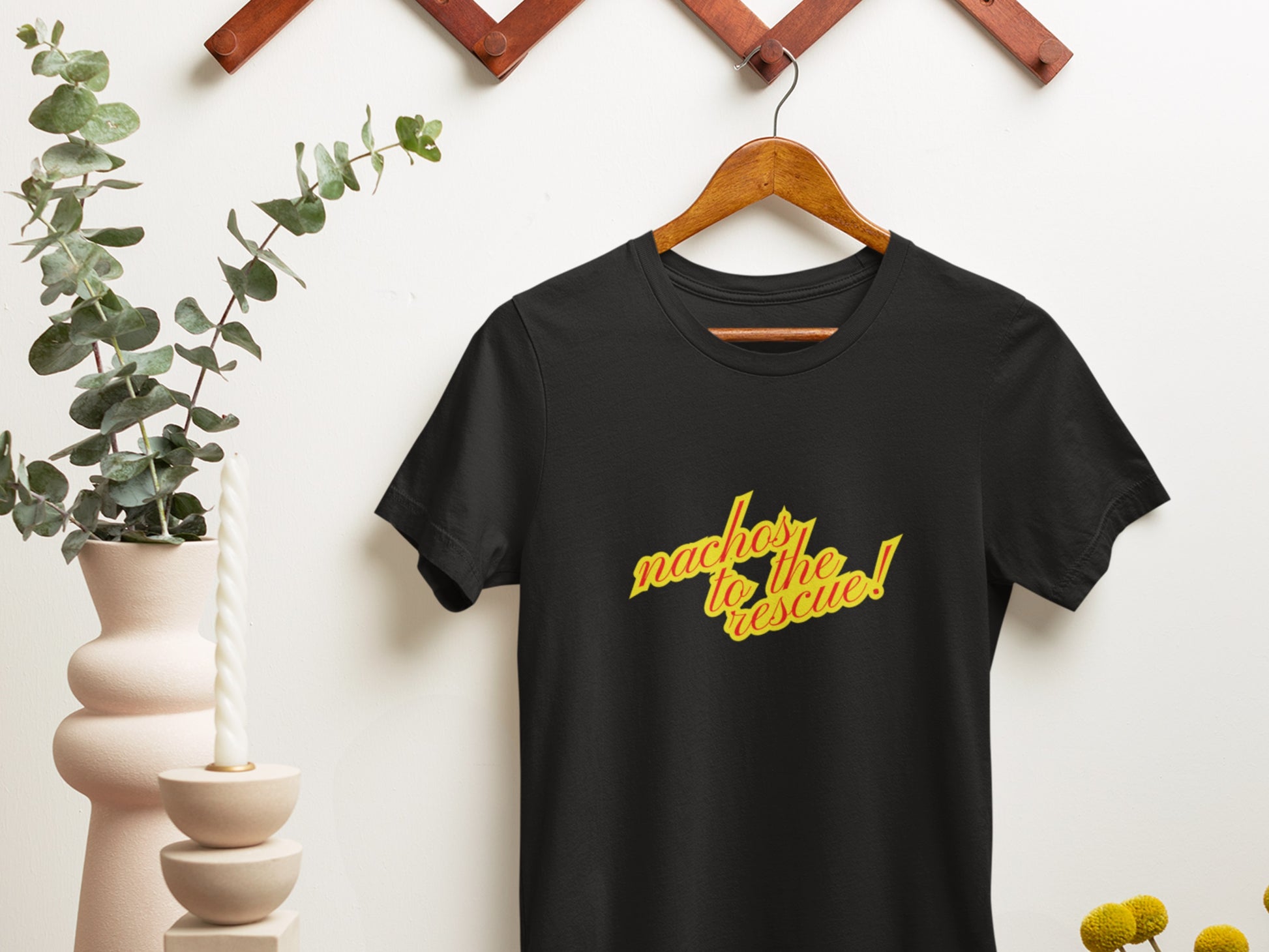 Nachos To The Rescue! Black T-Shirt.