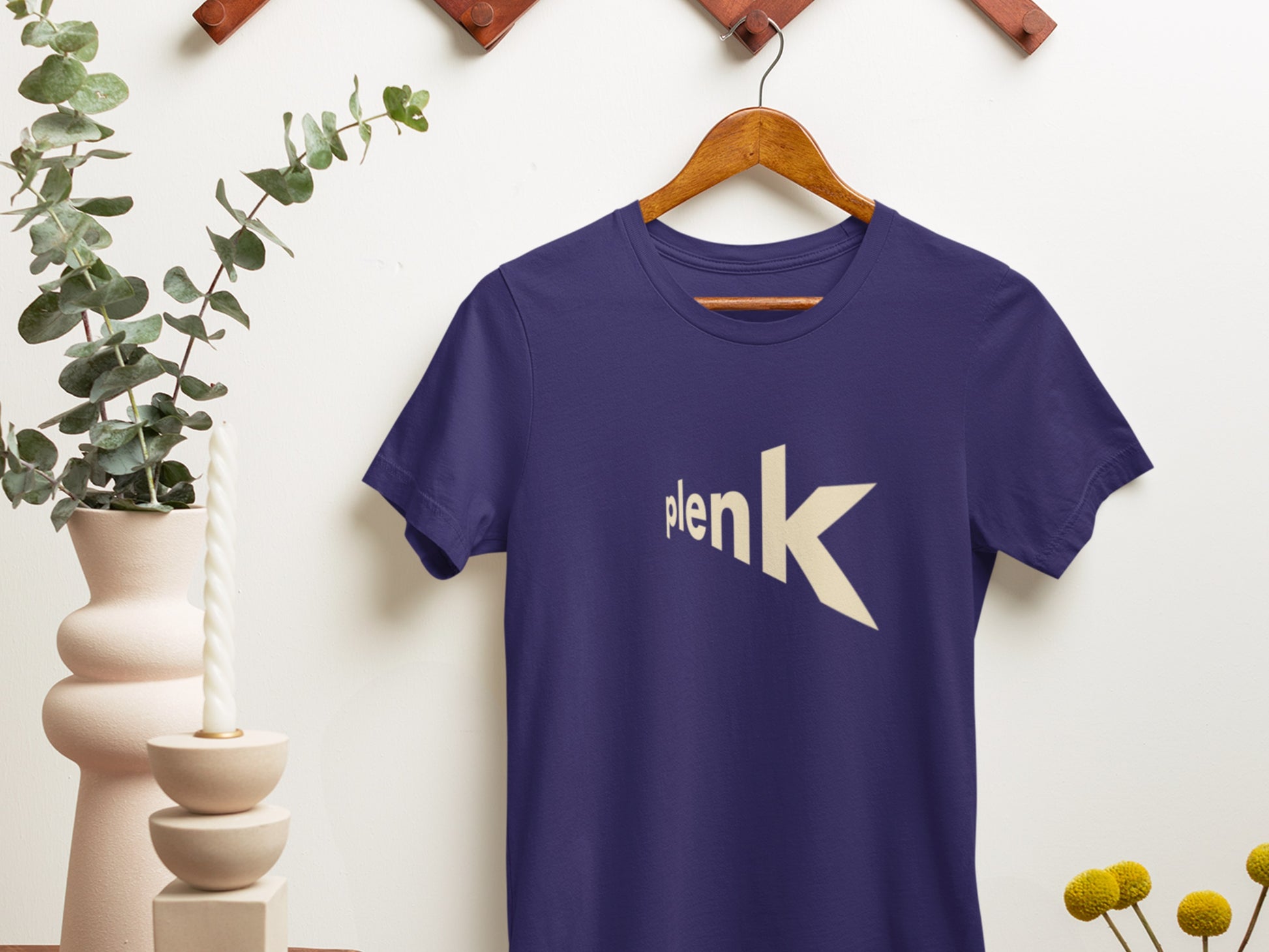 Plenk (Beige) Navy T-Shirt.