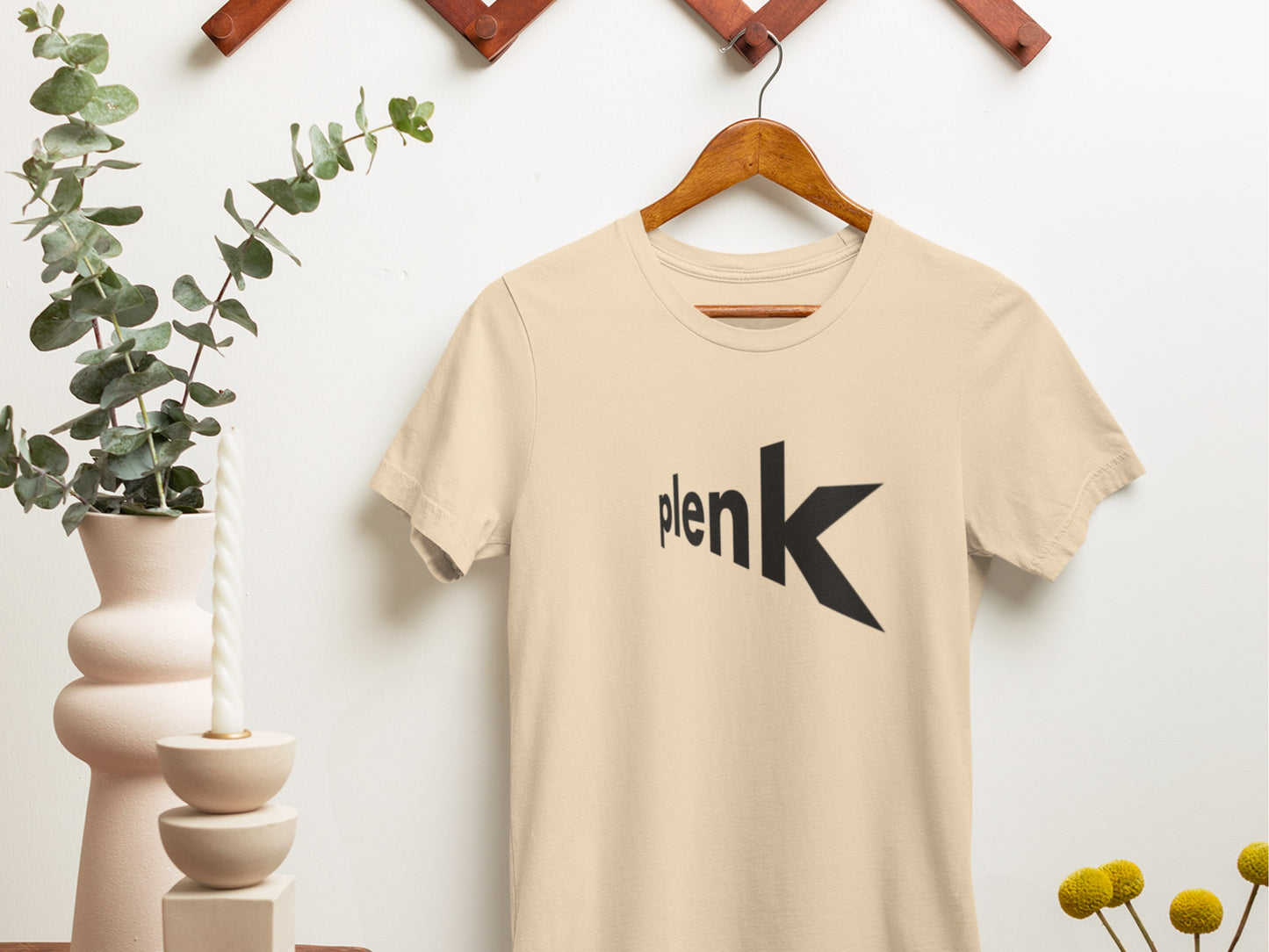 Plenk (Black) Soft Cream T-Shirt.