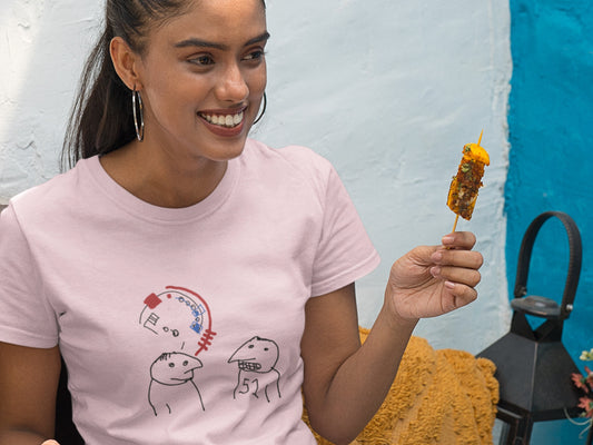 Red Swoop Pink T-Shirt.