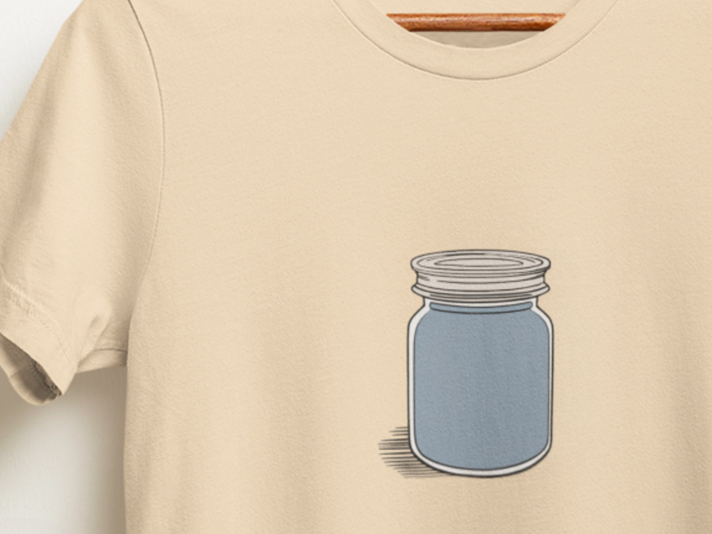 Screwtop Blue Jar Soft Cream T-Shirt.