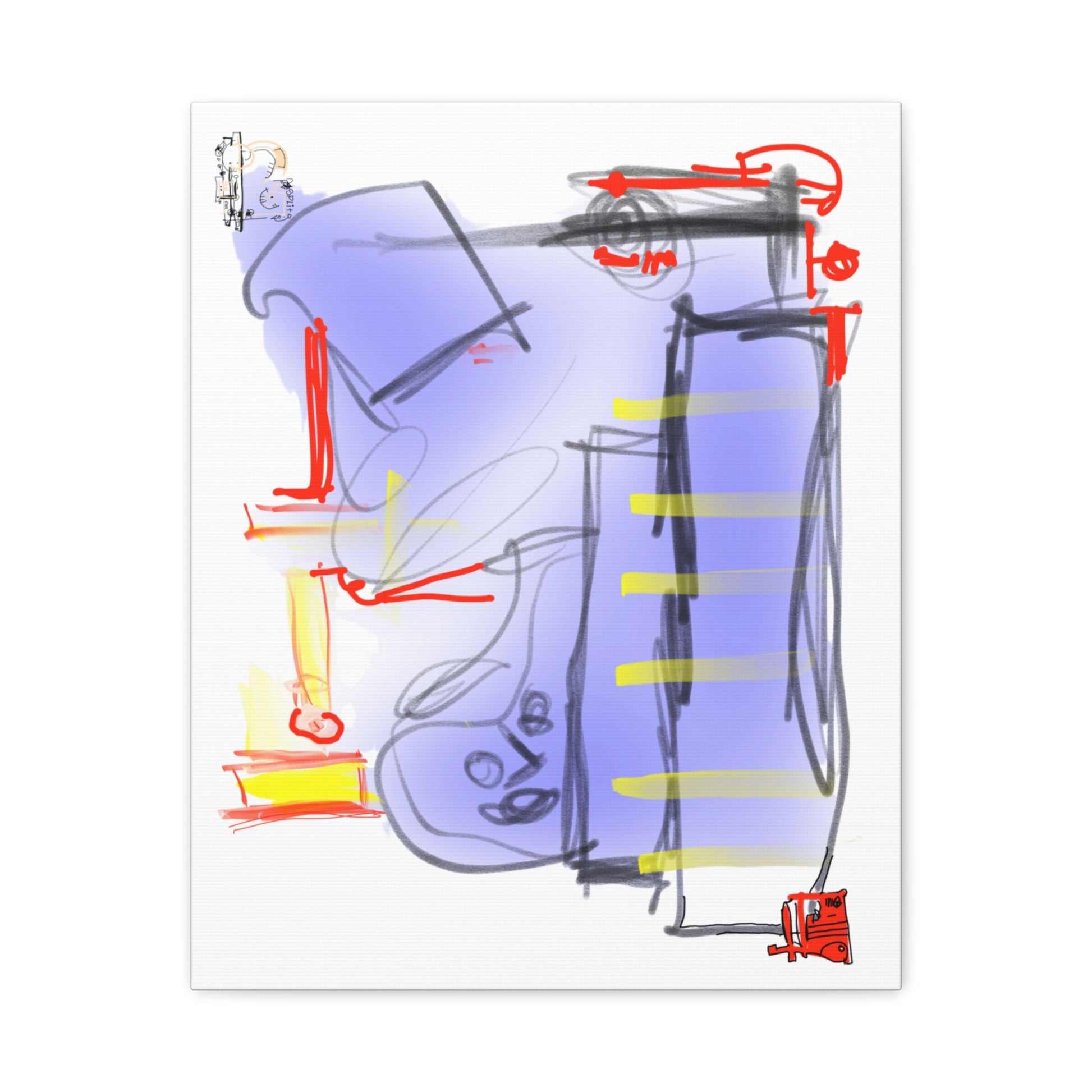 Abstract drawing on a white background.