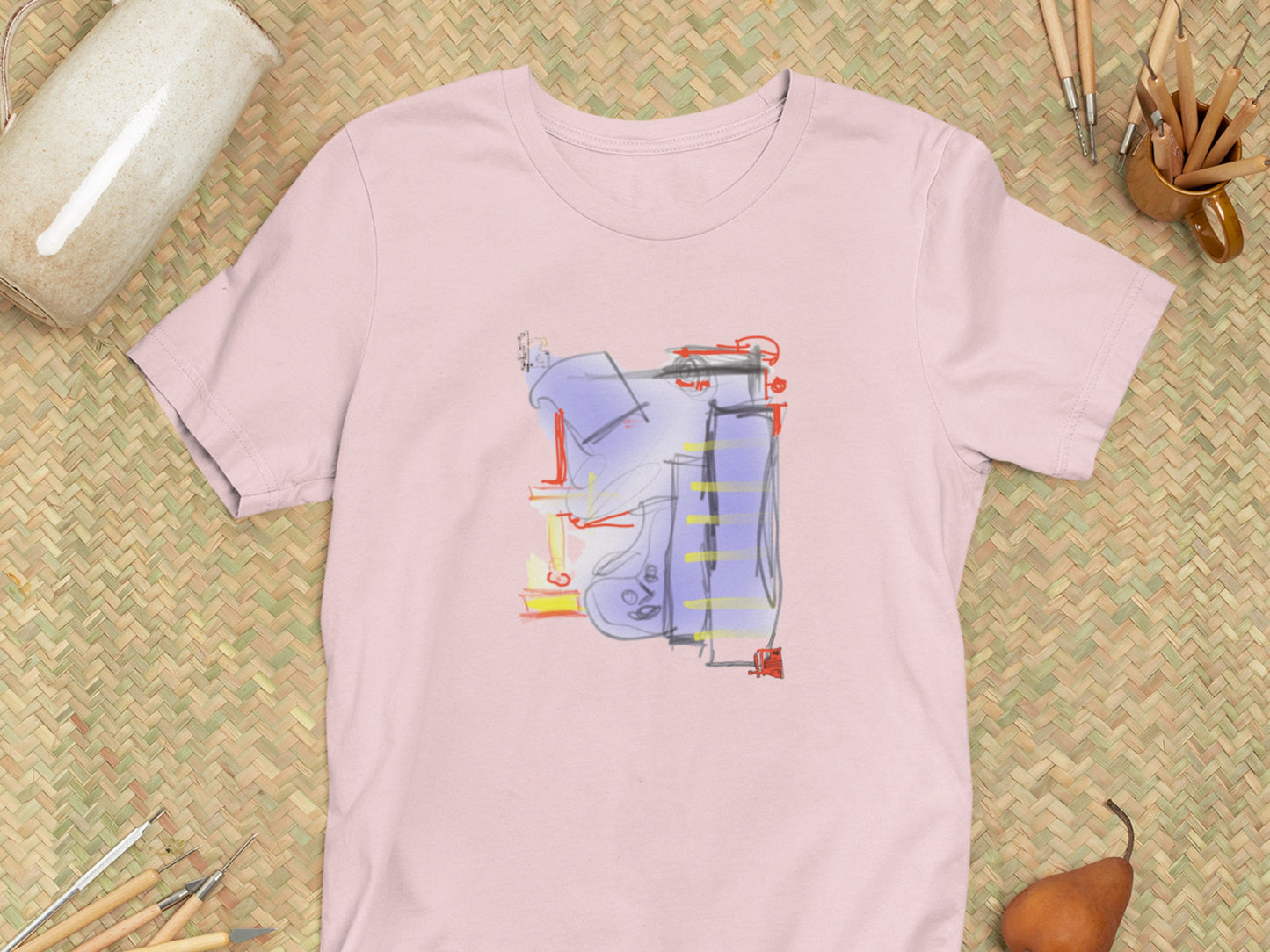 Split Pink T-Shirt.