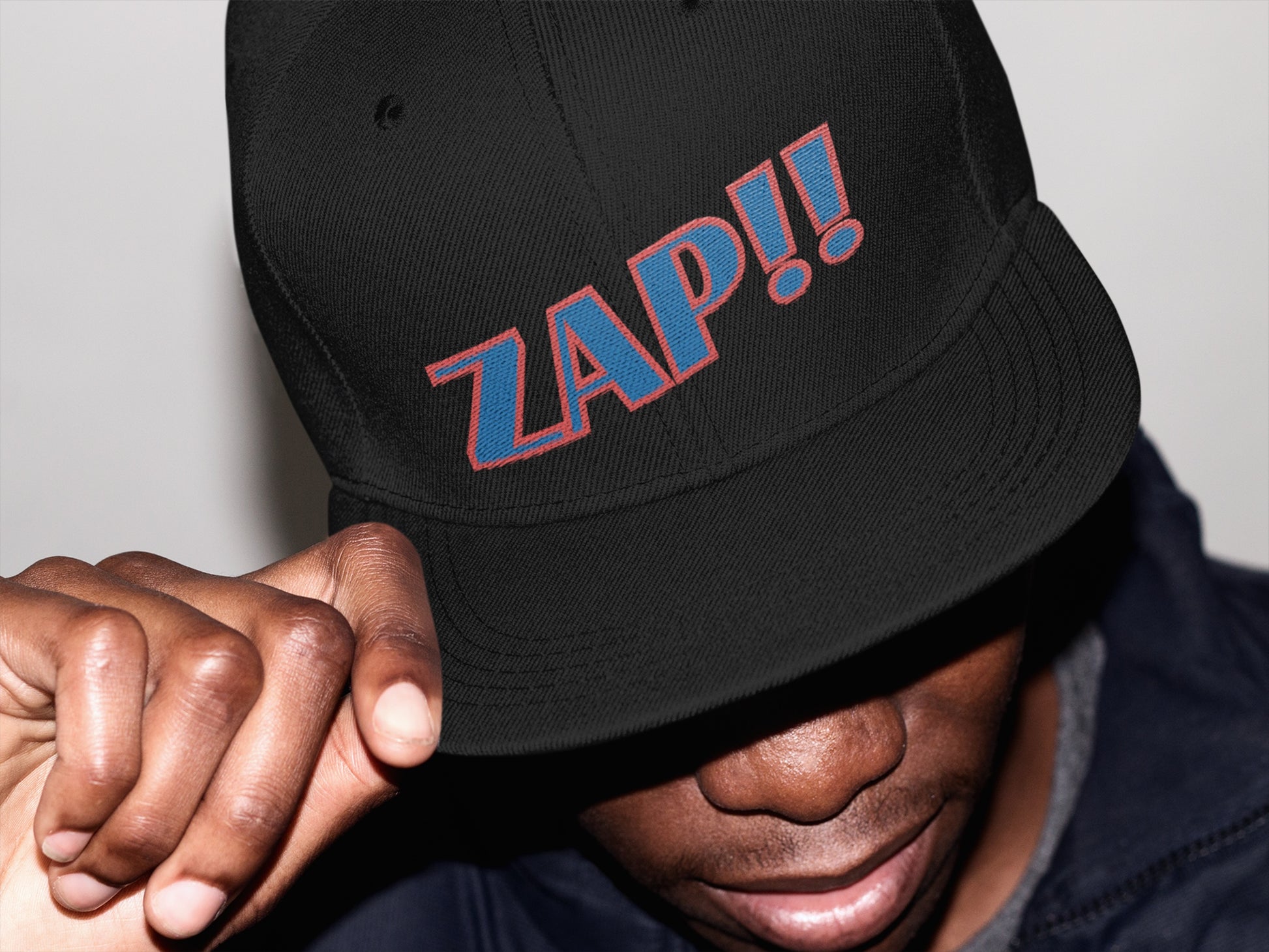 zap.flatbill-snapback.hat.black.