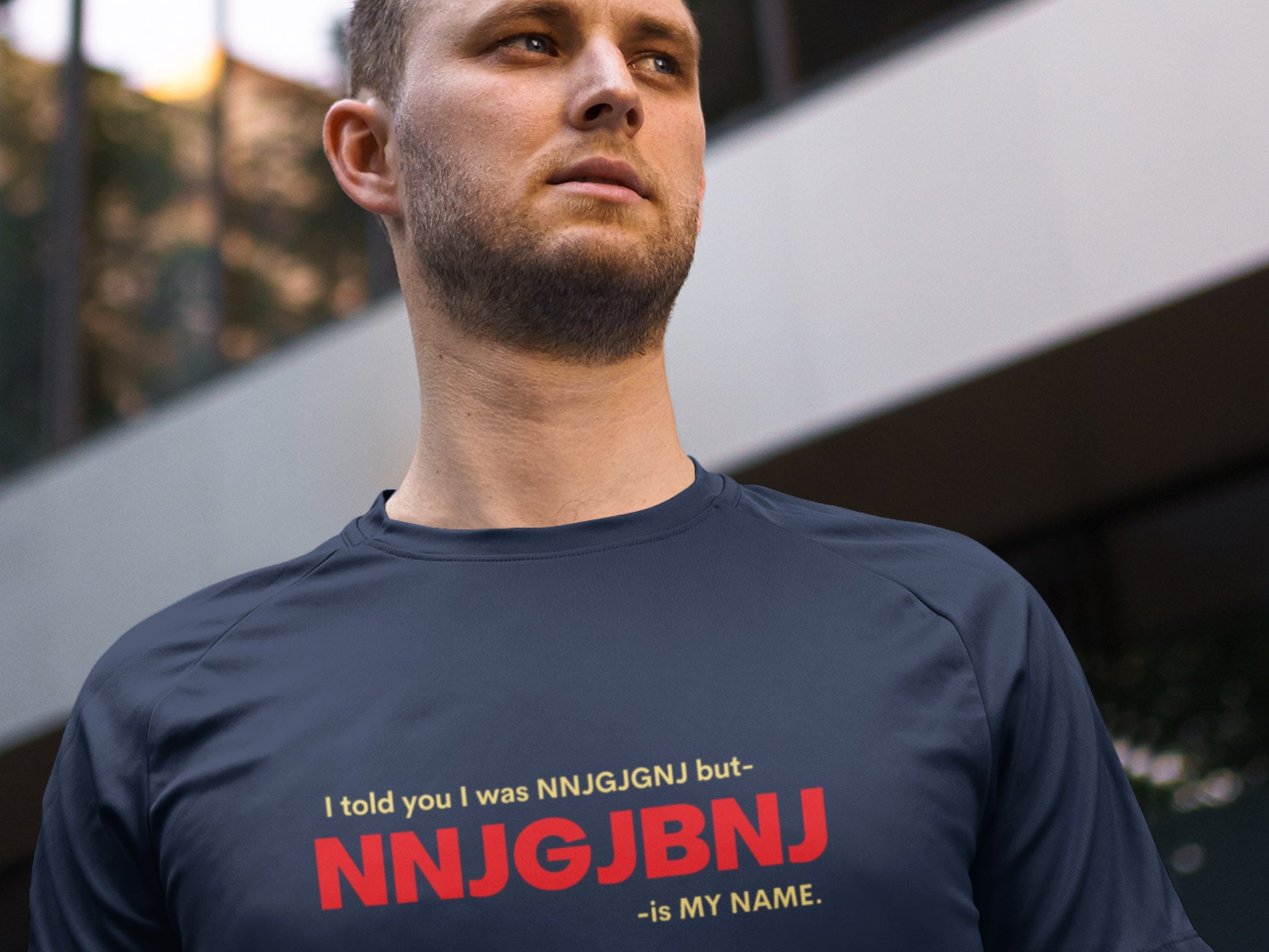 NNJGJBNJ is My Name Series Navy T-Shirt.