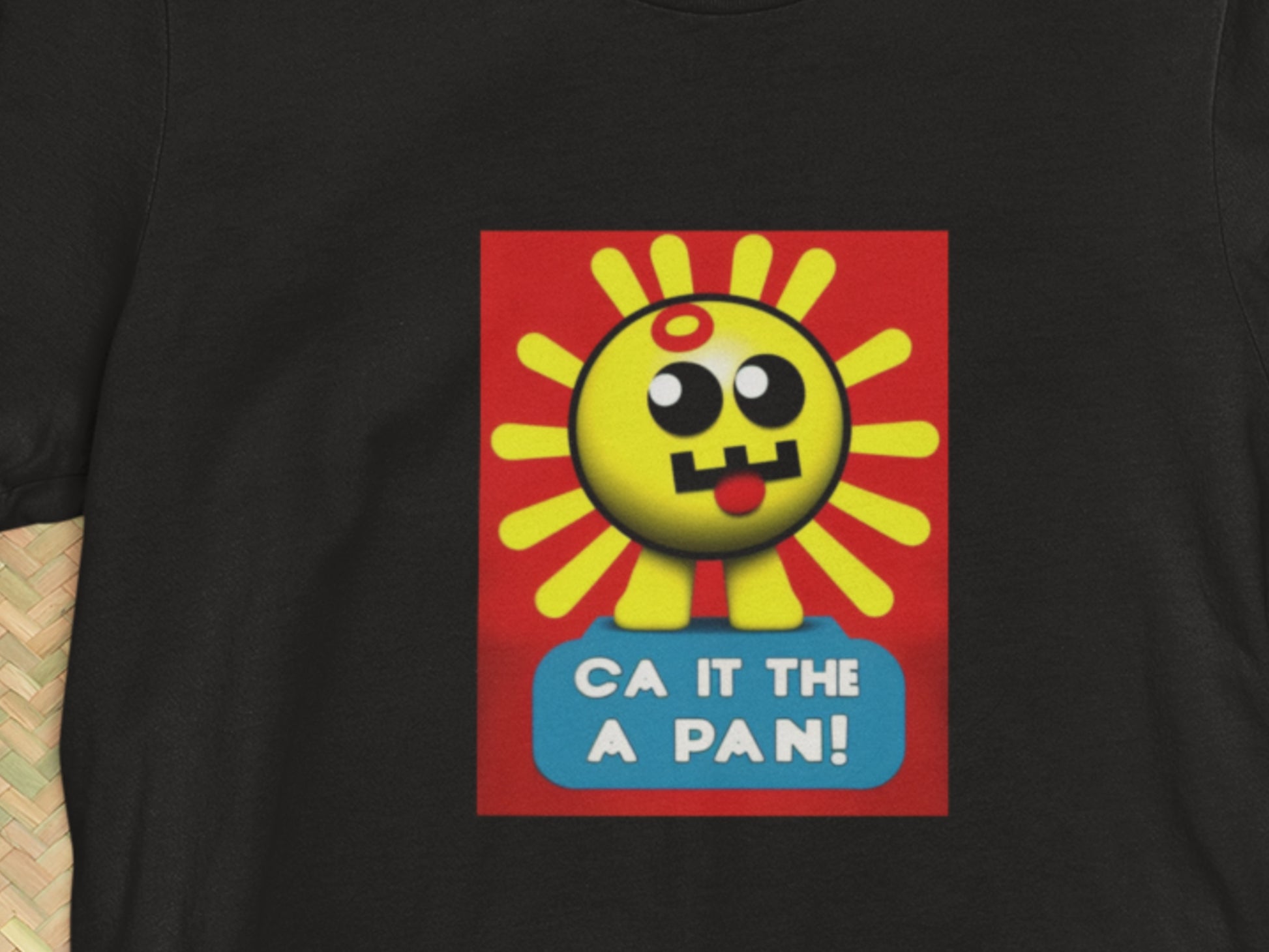 Can Man A Pan! Black T-Shirt.