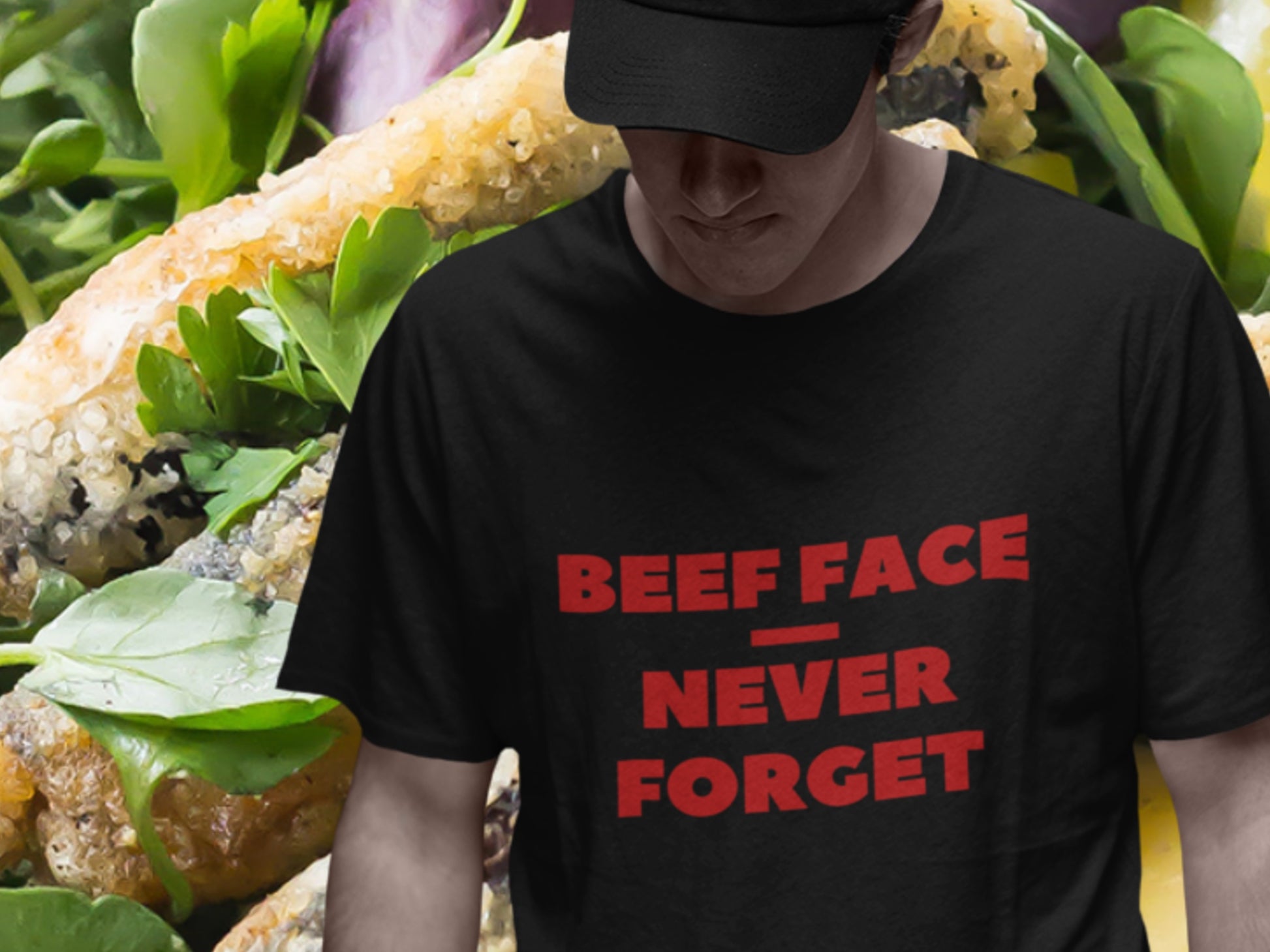 Beef Face - Never Forget Black T-Shirt.