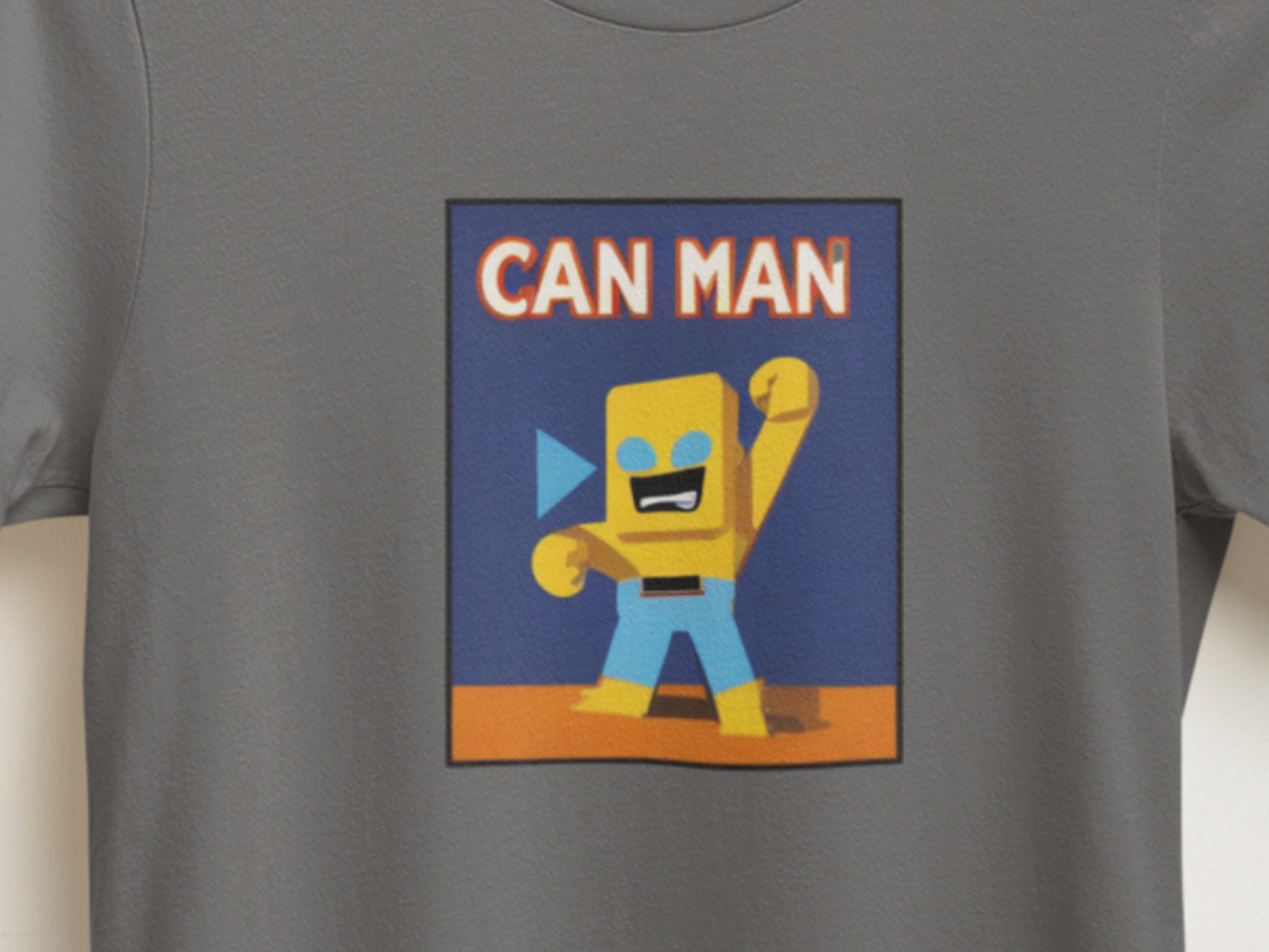 Can Man Boxface Asphalt T-Shirt.