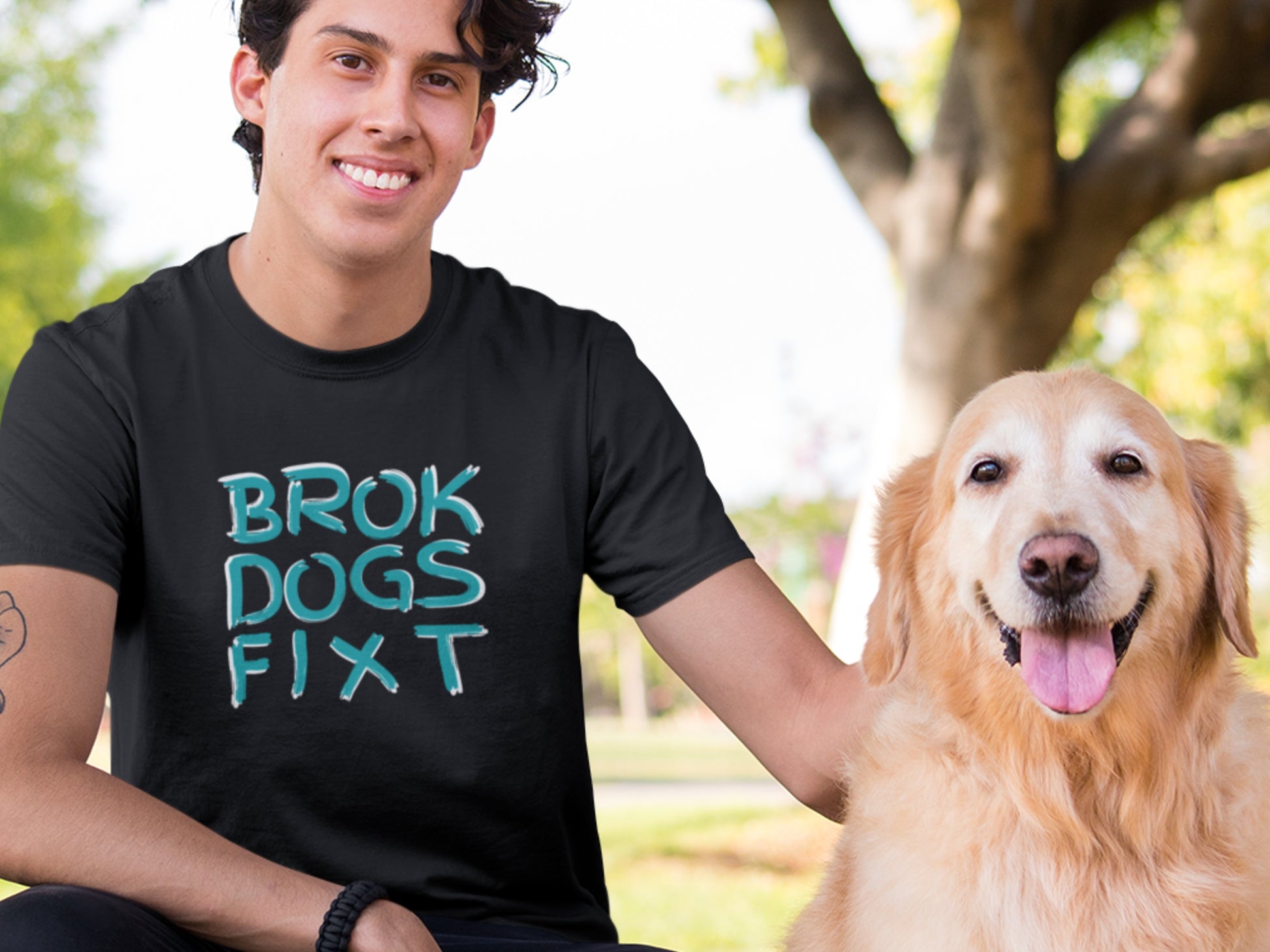 Brok Dogs Fixt Black T-Shirt.