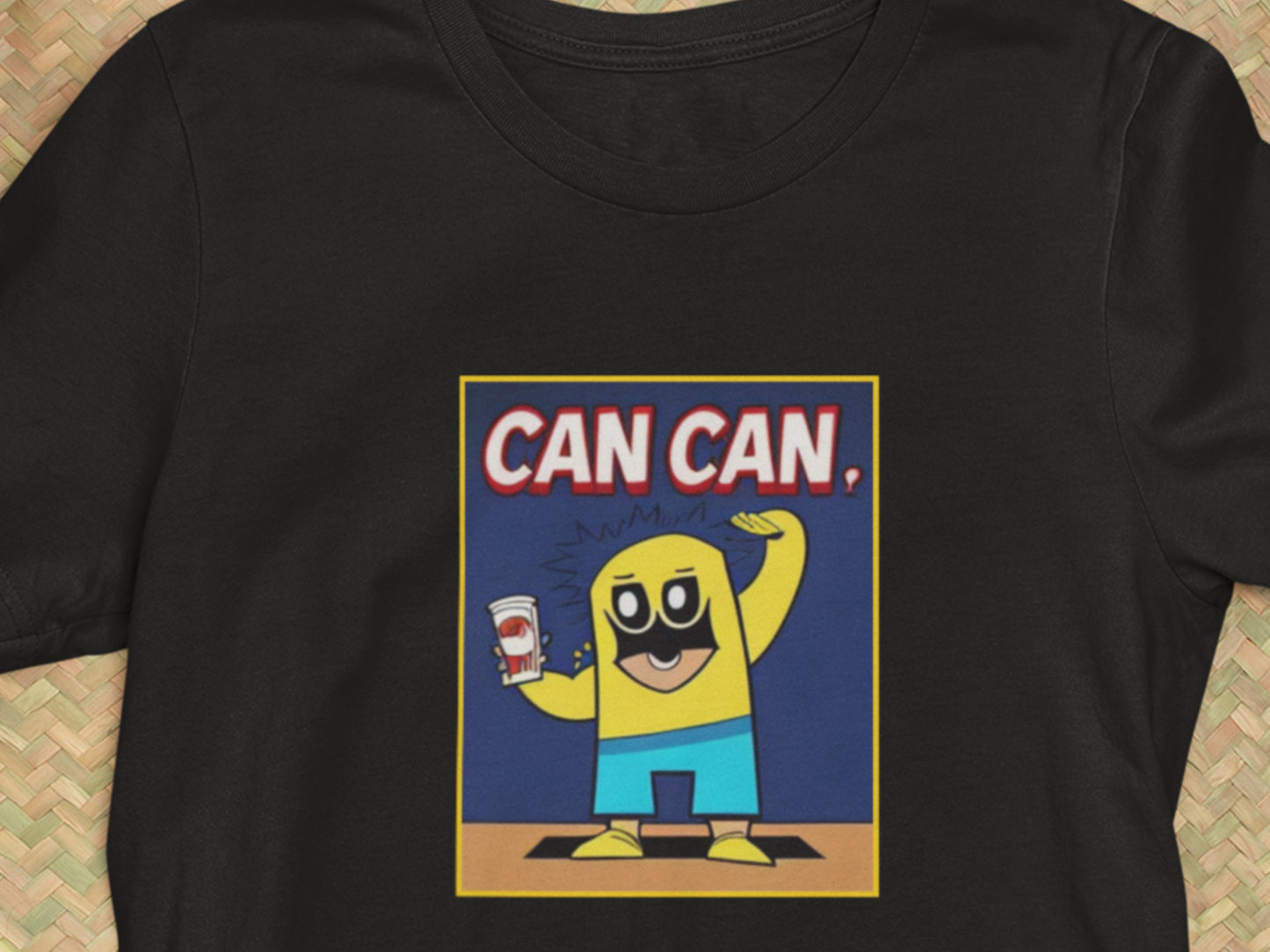 Can Man CAN CAN. Black T-Shirt.