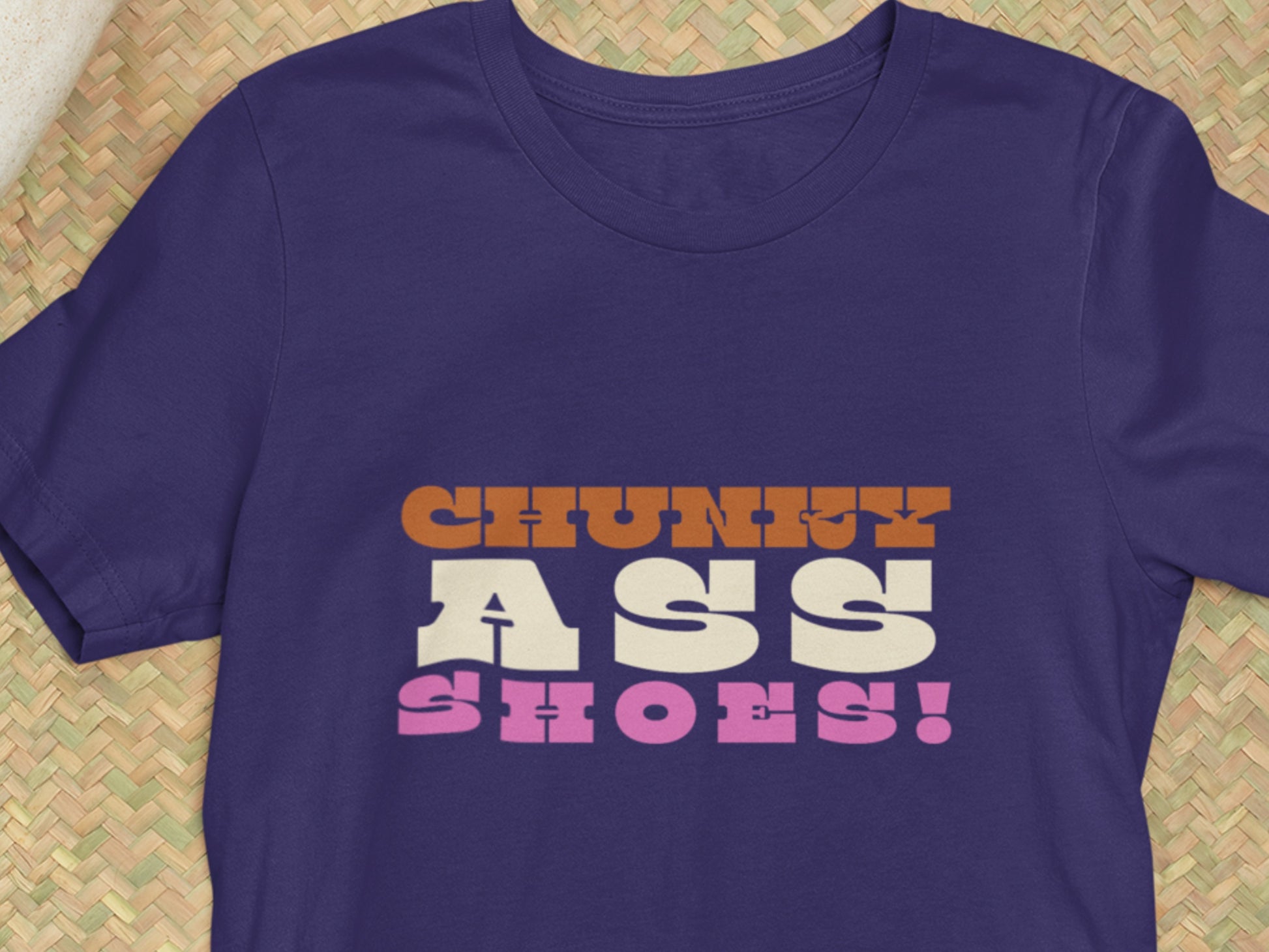 Chunky Ass Shoes! Navy T-Shirt.