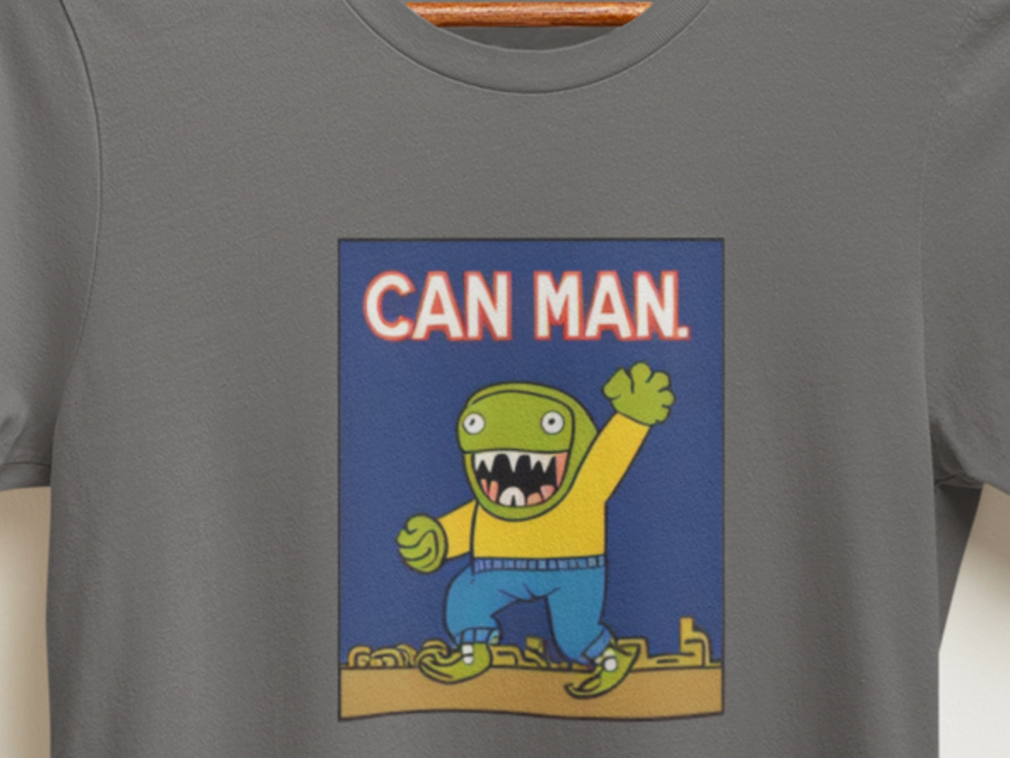 Can Man Alligator Asphalt T-Shirt.