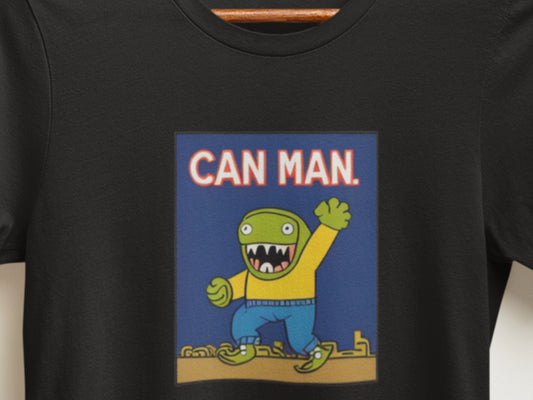 Can Man Alligator Black T-Shirt.