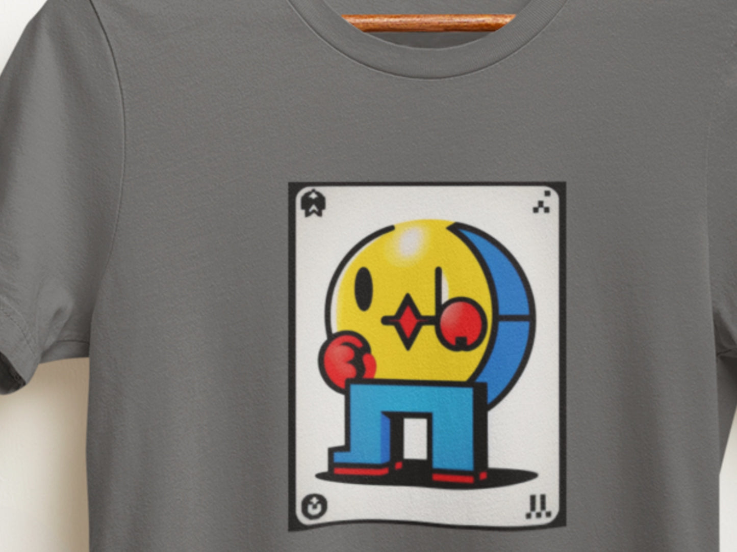 Can Man Playing Card Asphalt T-Shirt.