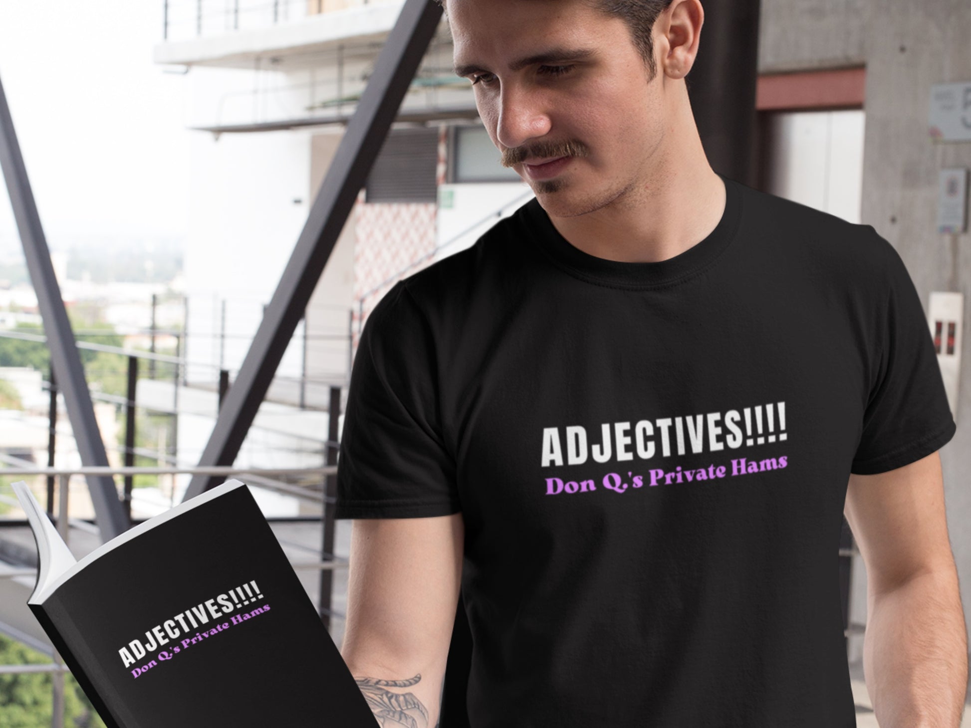 ADJECTIVES! DQPH Black T-Shirt.