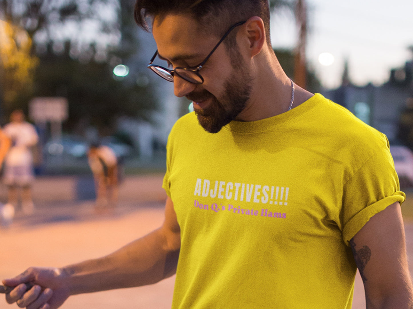 ADJECTIVES! DQPH Yellow T-Shirt.